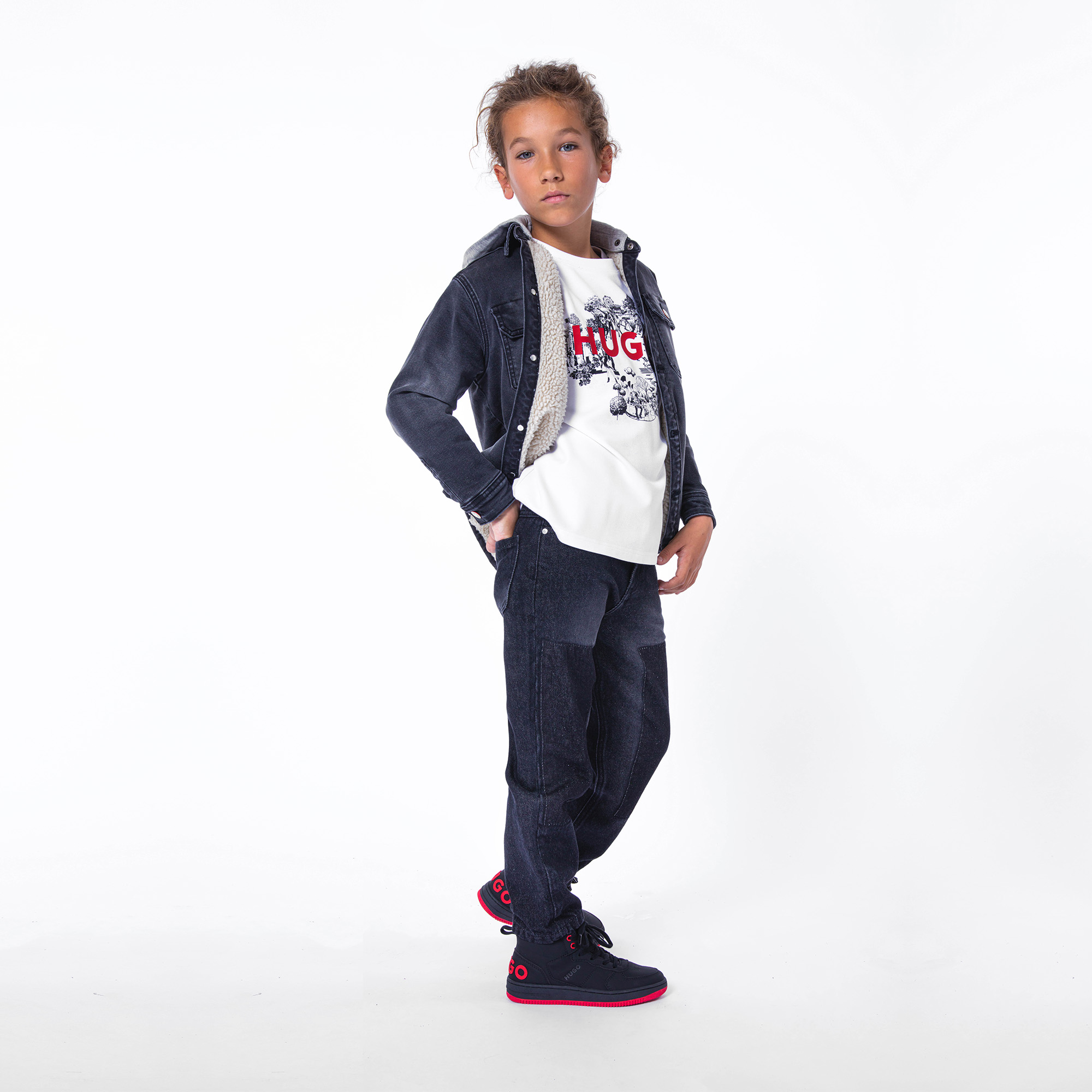 Loose-fit jeans with panels HUGO for BOY