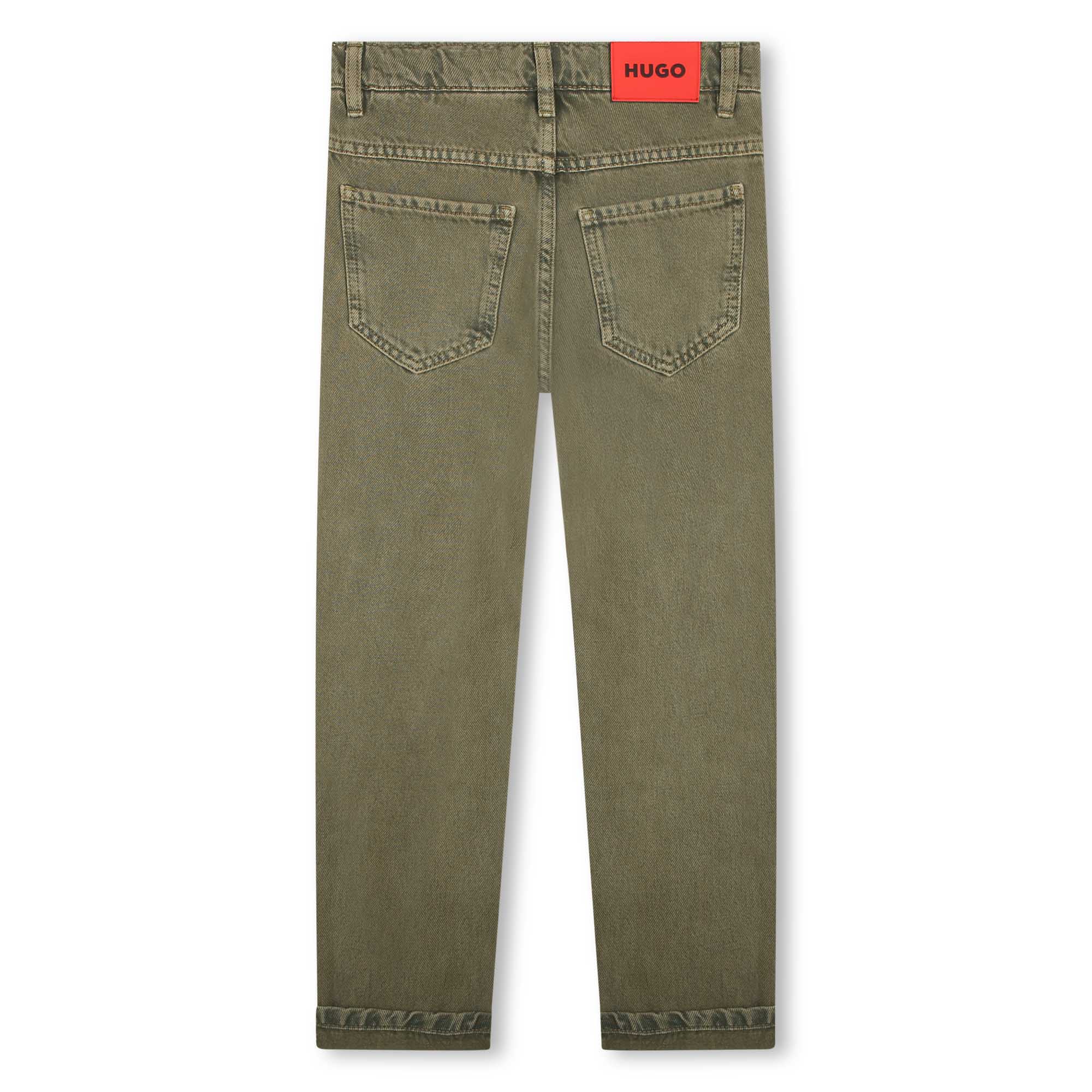 Overdyed straight cotton jeans HUGO for BOY