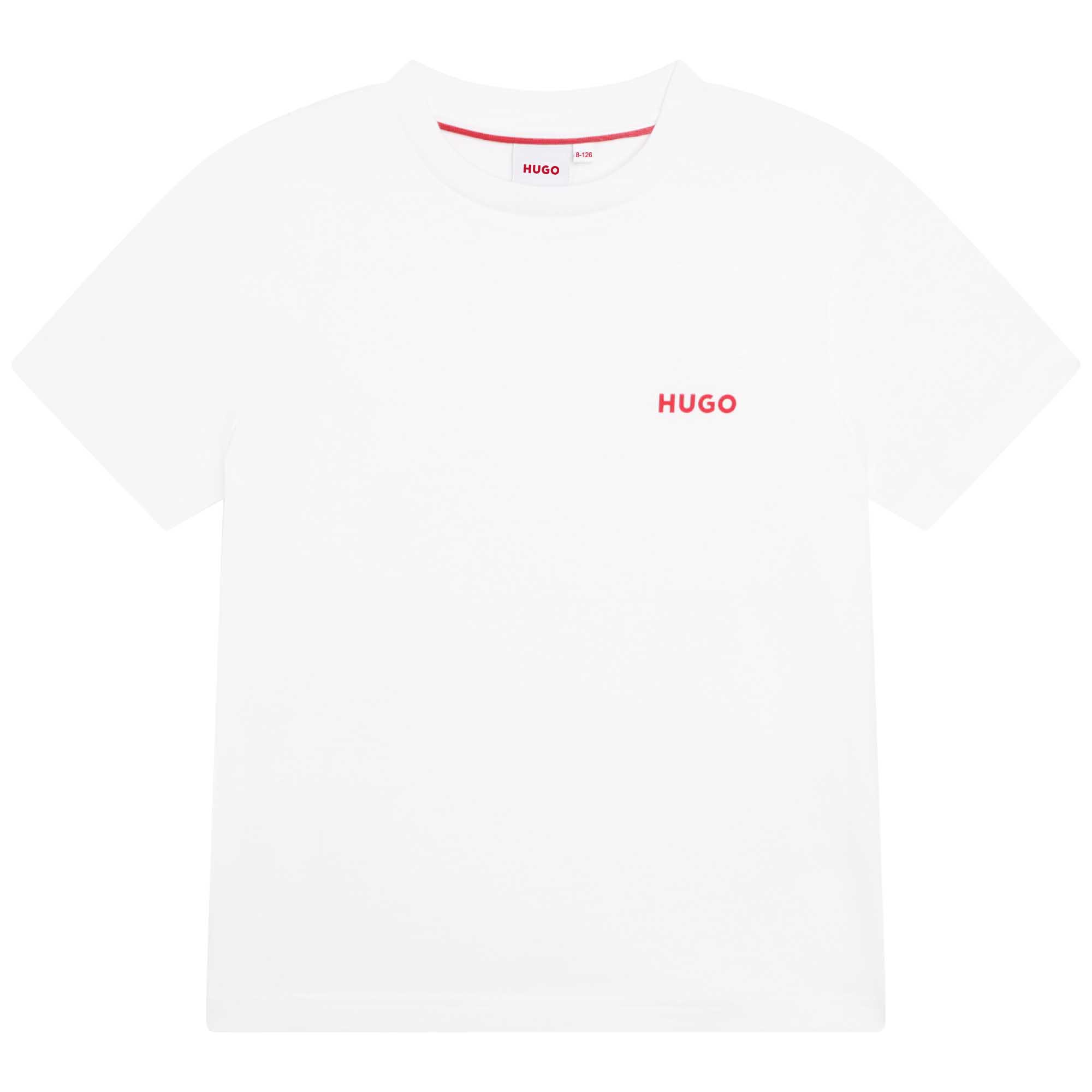 T-shirt met print voorop HUGO Voor