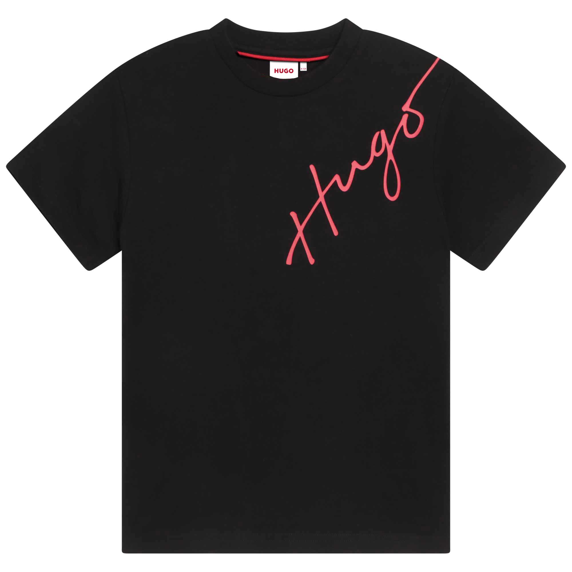 Camiseta con logo de firma HUGO para NIÑO