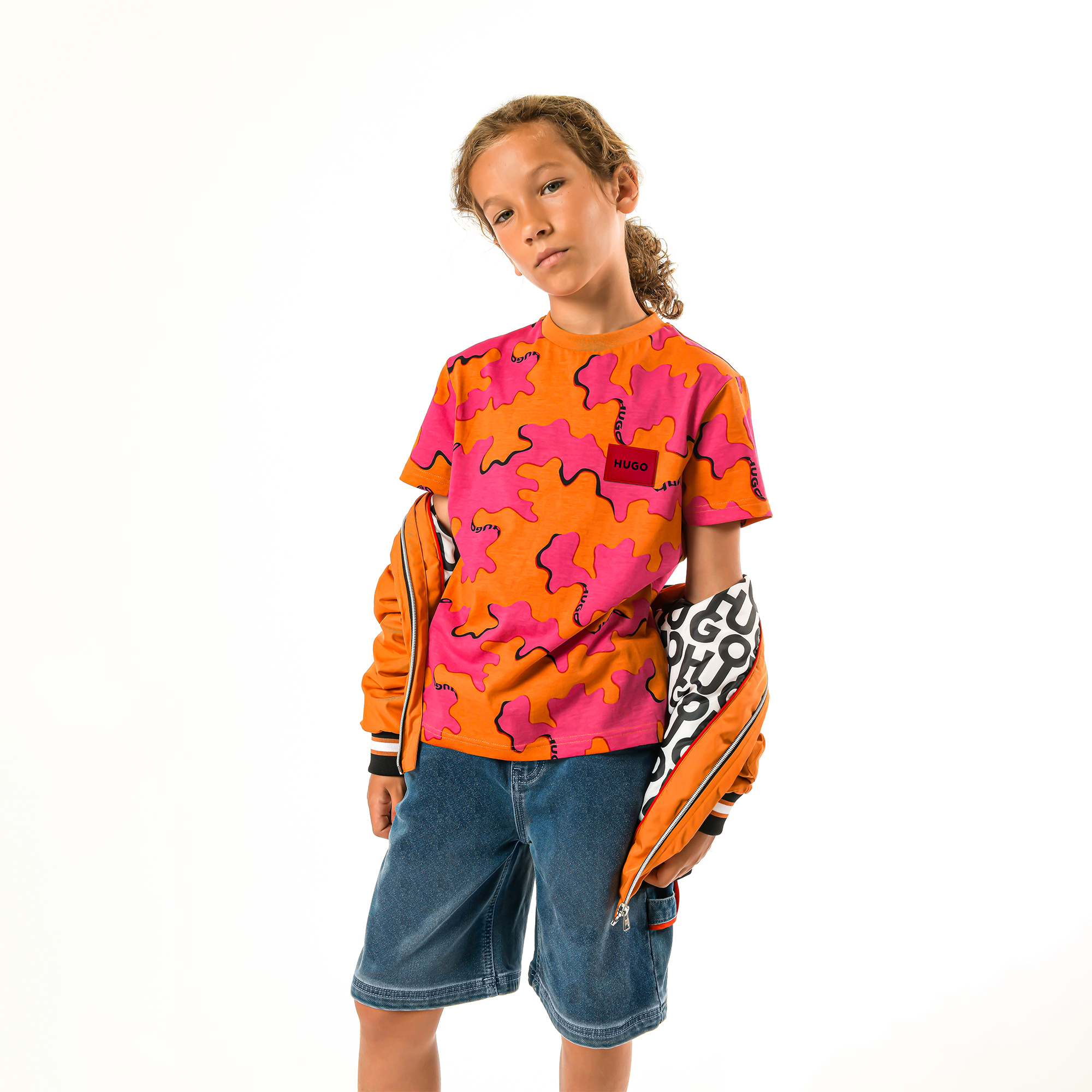 T-shirt with all-over print HUGO for BOY