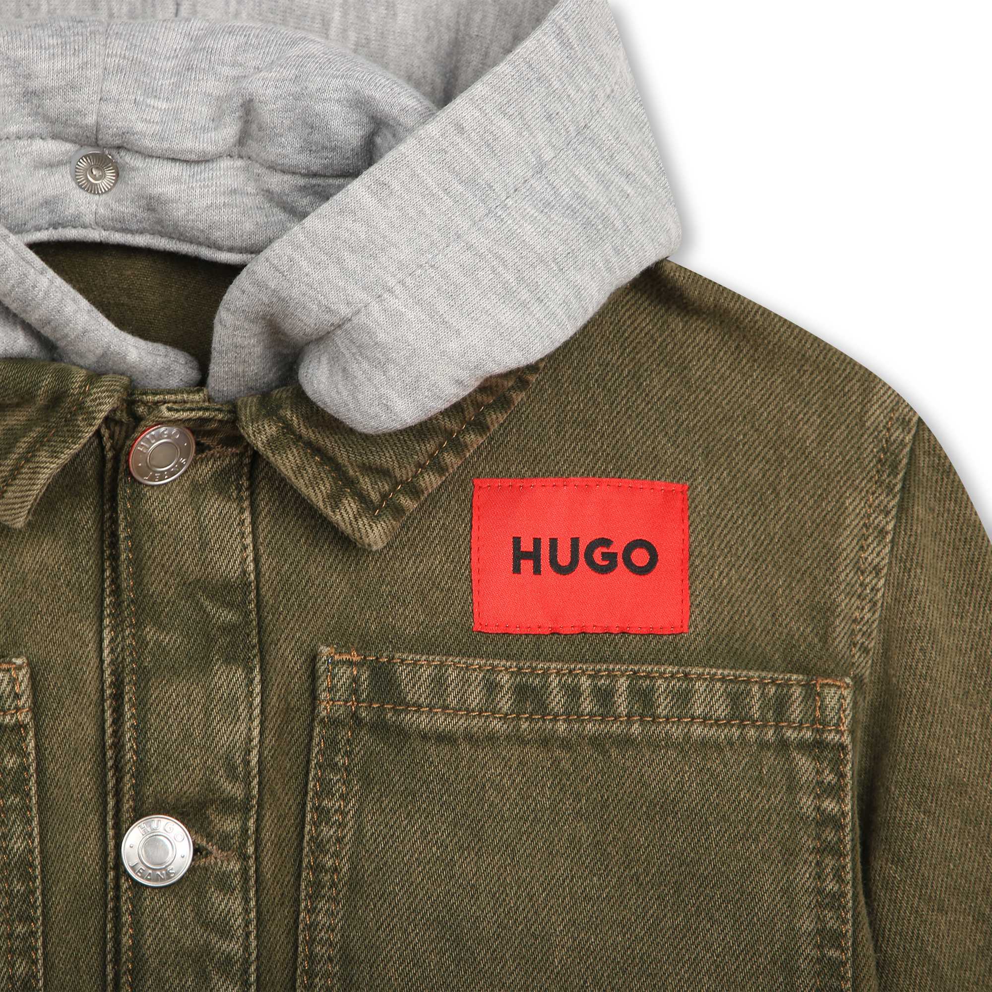 Hooded denim overshirt HUGO for BOY