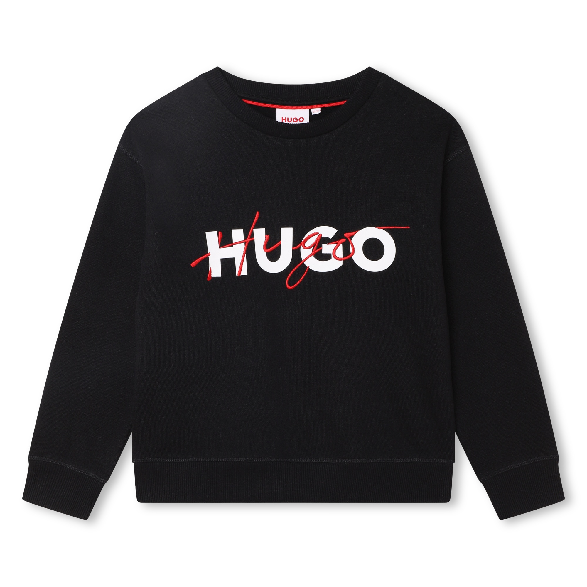 Fleece sweater met borduurwerk HUGO Voor