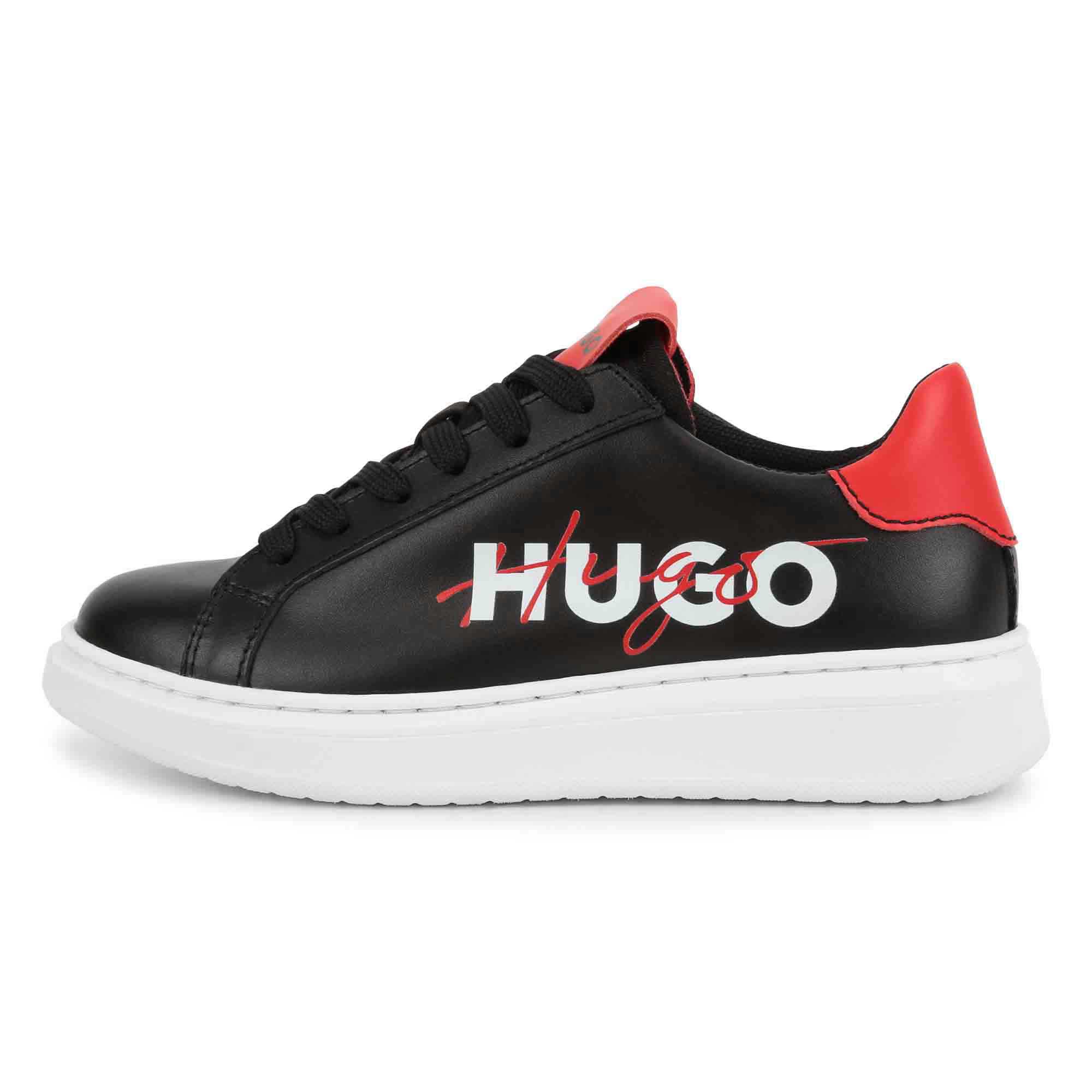 Lace-up leather trainers HUGO for BOY