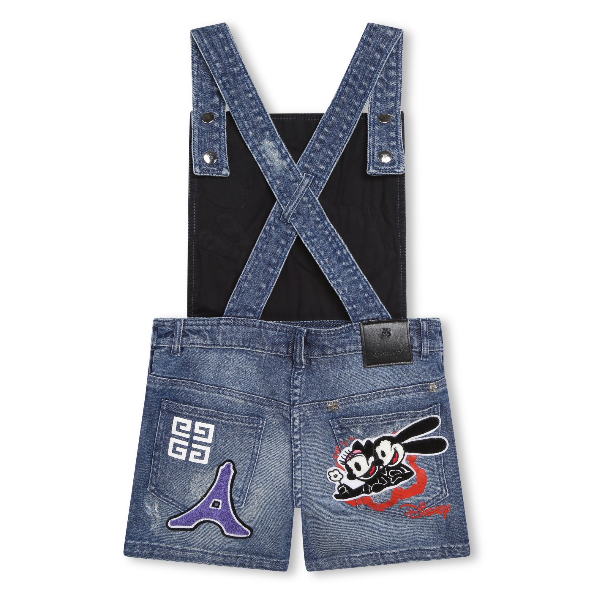 Denim dungarees with patches GIVENCHY for GIRL