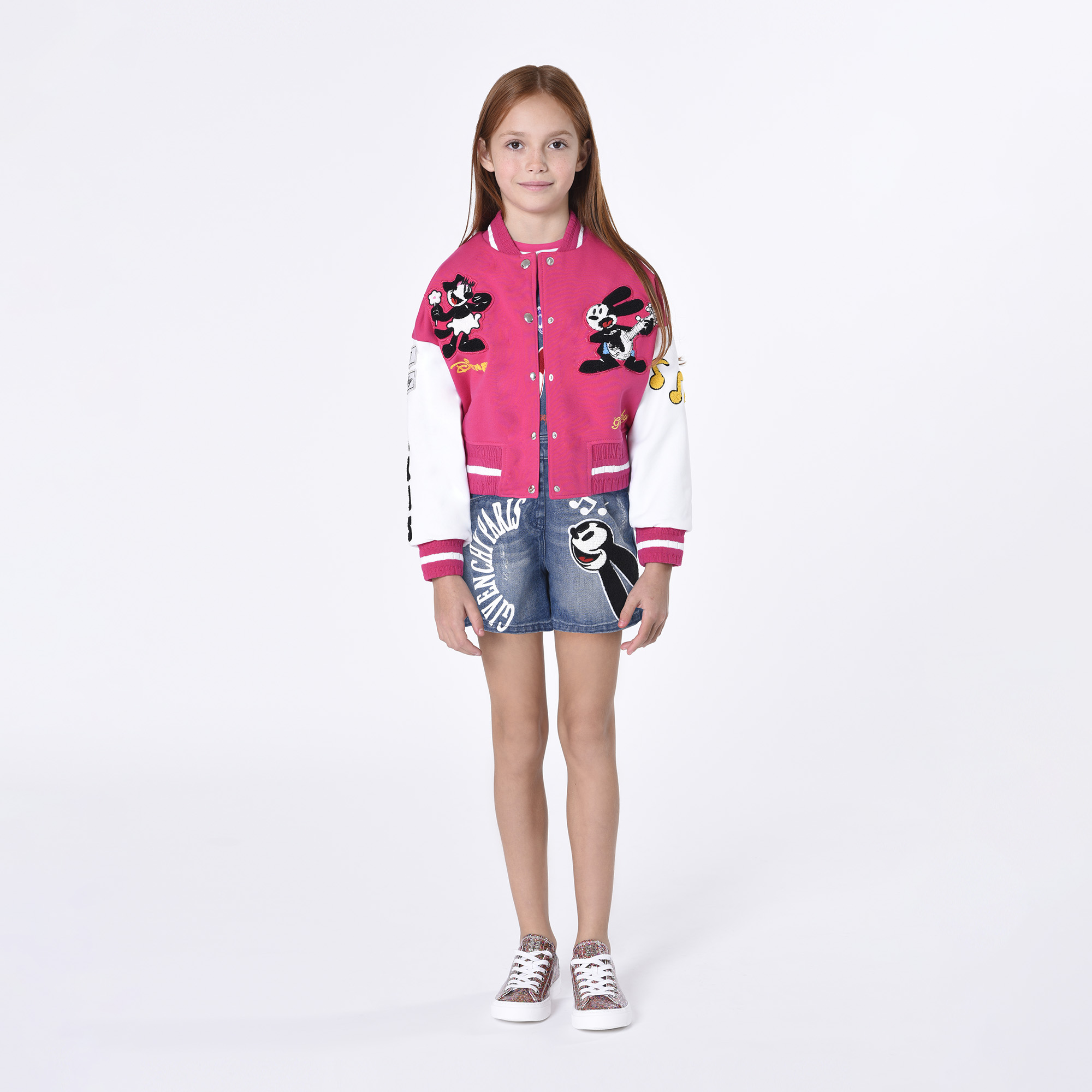 Fleece cardigan with patches GIVENCHY for GIRL