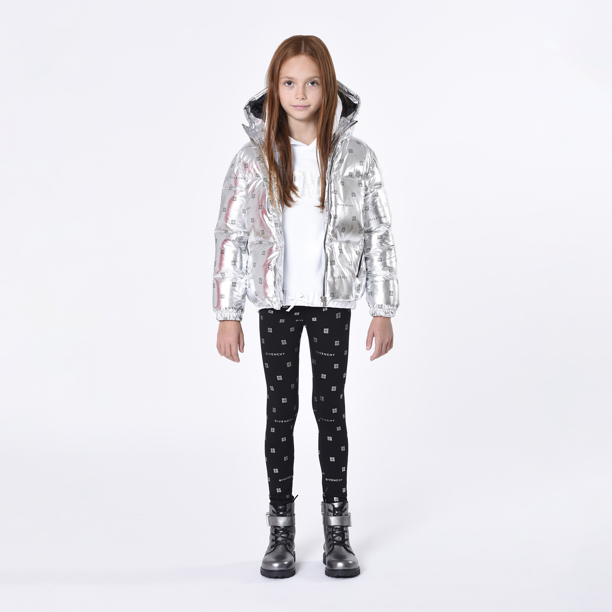 Hooded metallic puffer GIVENCHY for GIRL