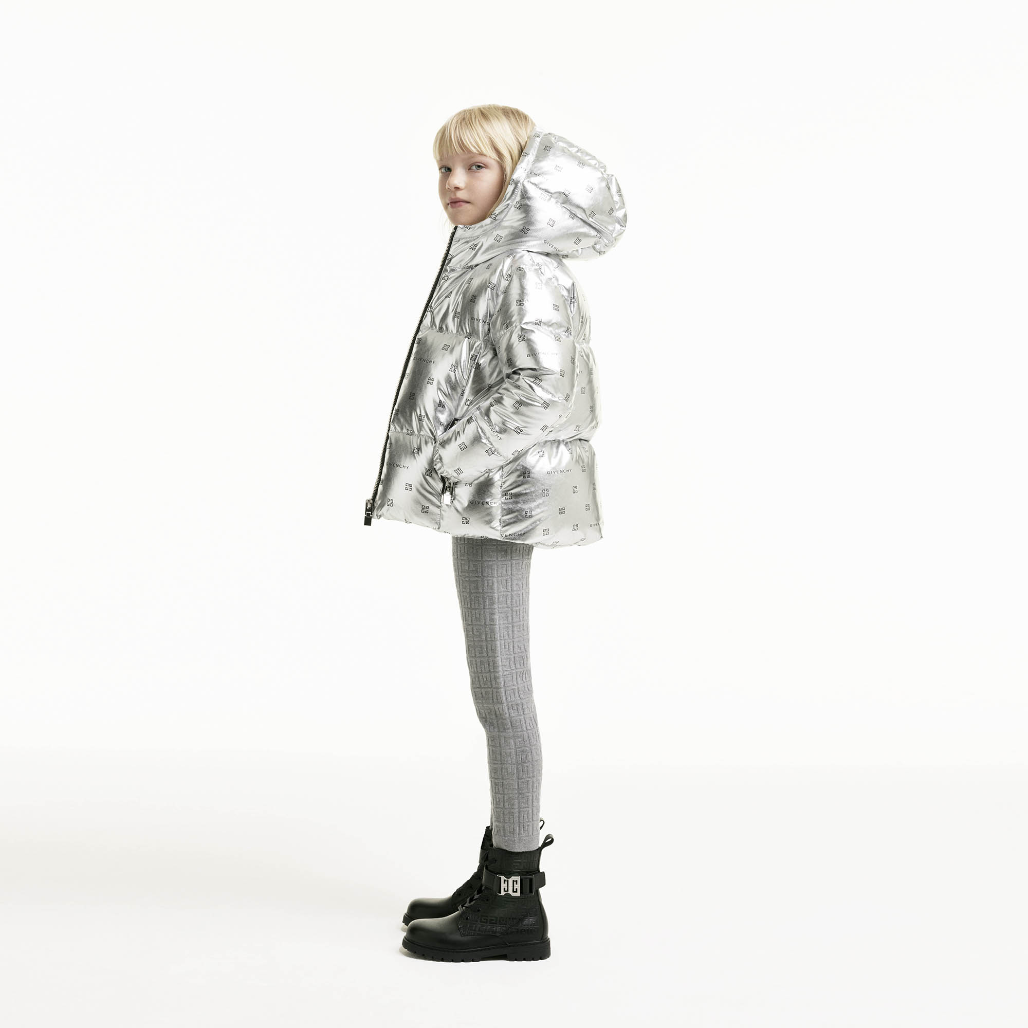 Hooded metallic puffer GIVENCHY for GIRL