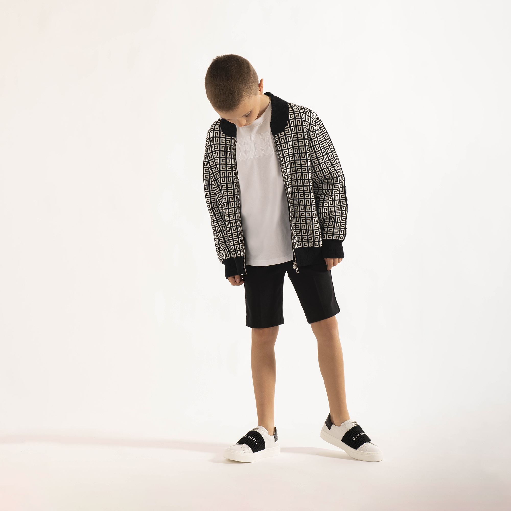 Jacquard knitted cardigan GIVENCHY for BOY