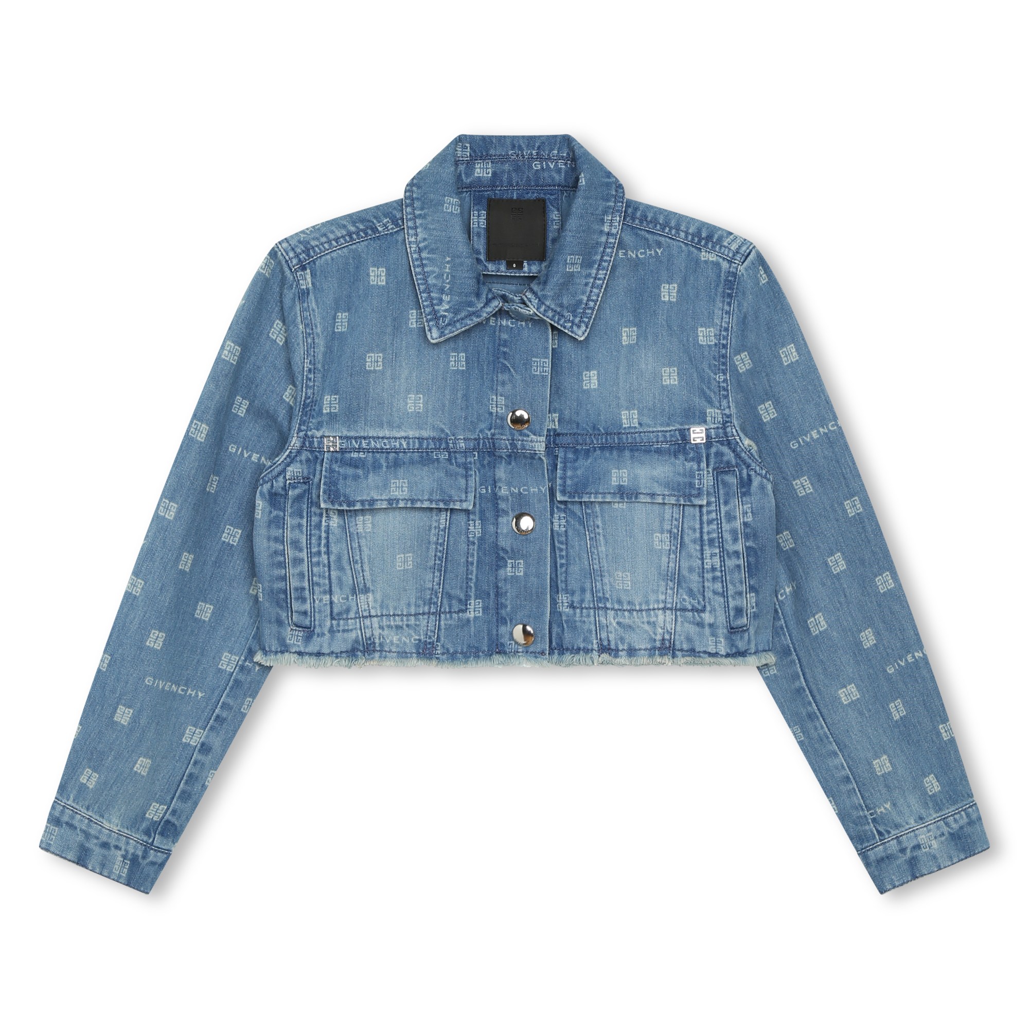 Denim jacket with raised motif GIVENCHY for GIRL