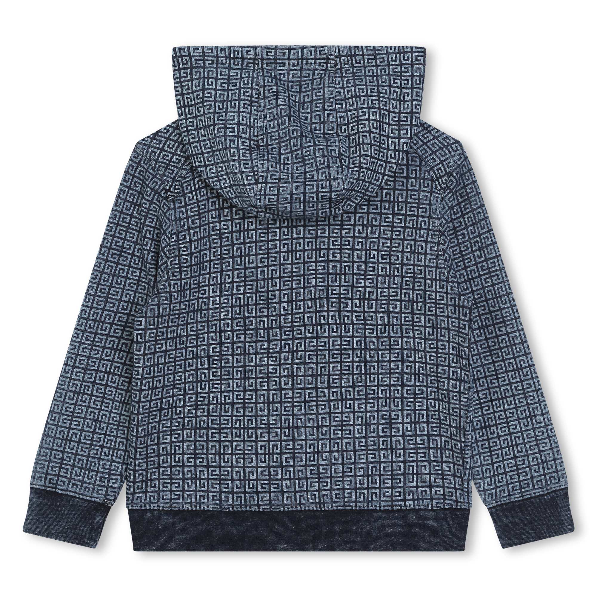 Zip-up cotton denim sweatshirt GIVENCHY for BOY