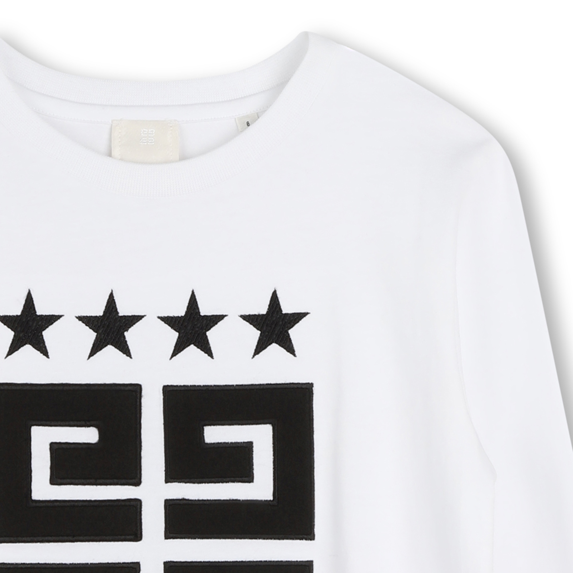 GIVENCHY T shirt con logo e stelle ragazzo bianco Kids around