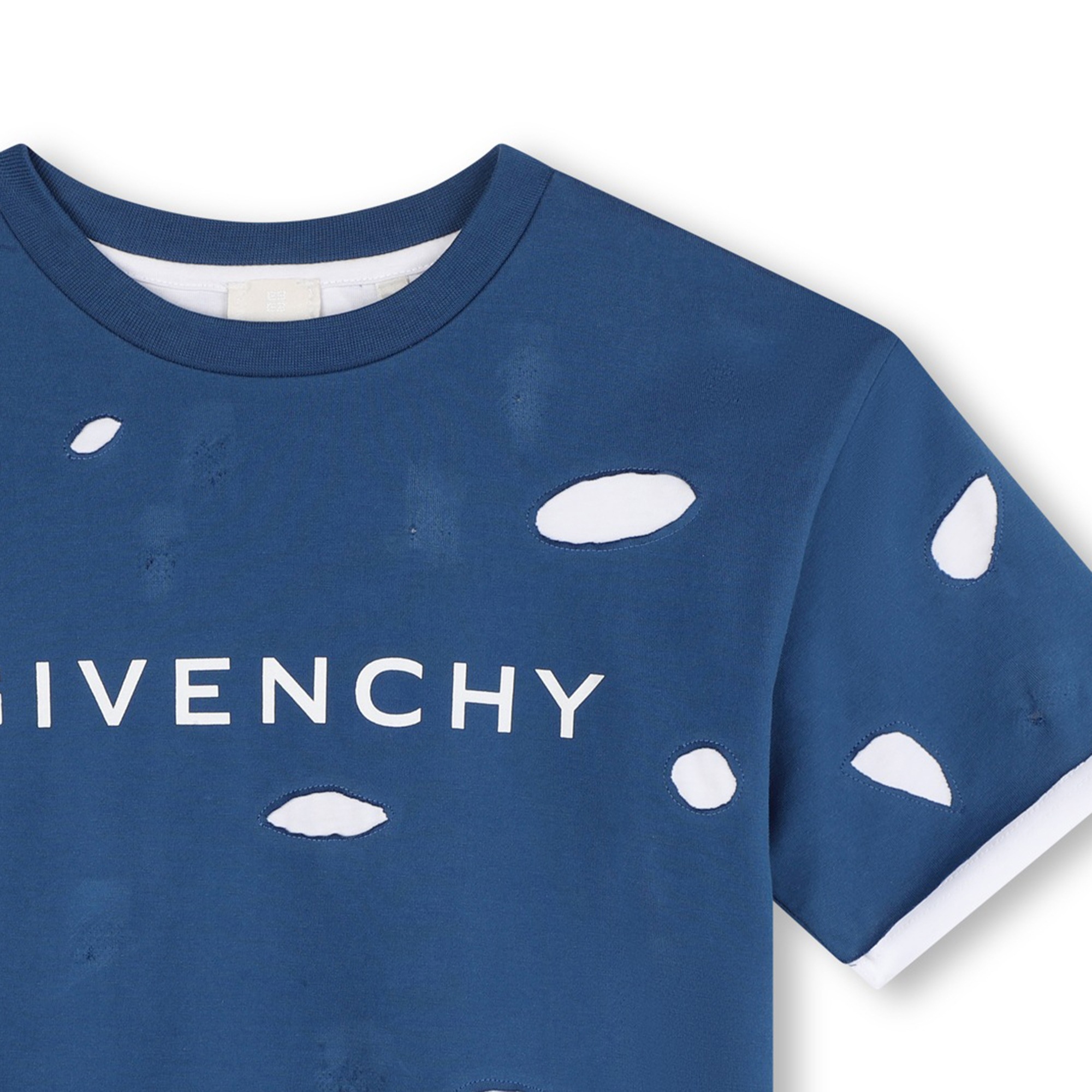 Two-tone used-effect T-shirt GIVENCHY for BOY