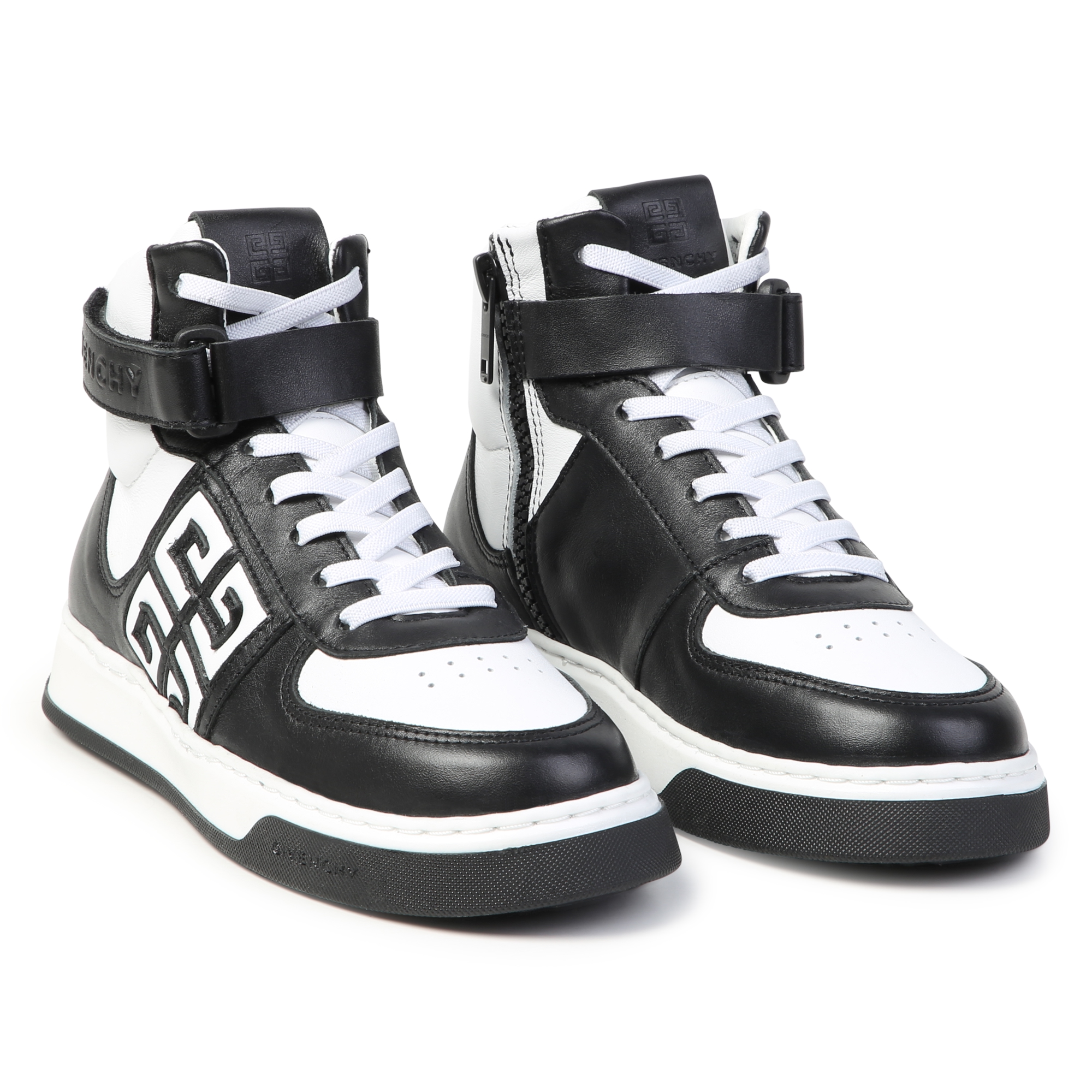 GIVENCHY Baskets montantes a lacets garcon noir Kids around