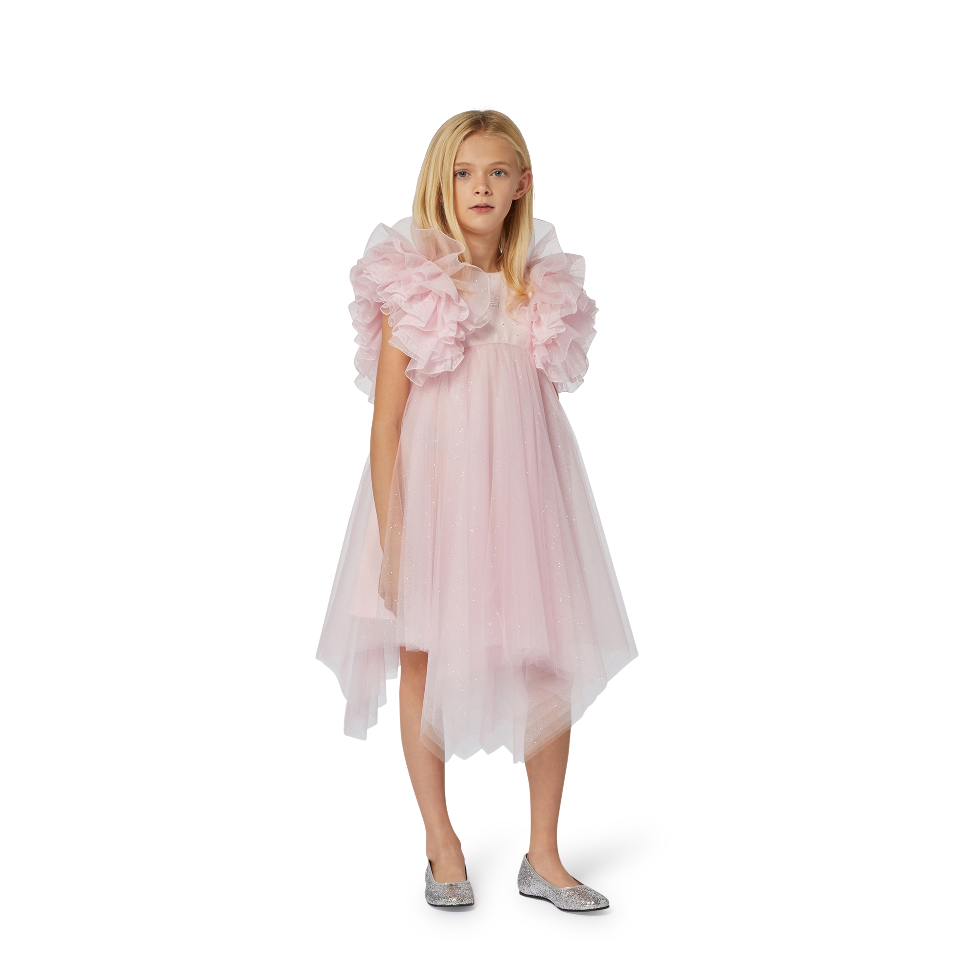 Robe avec tulle et strass GIVENCHY pour FILLE