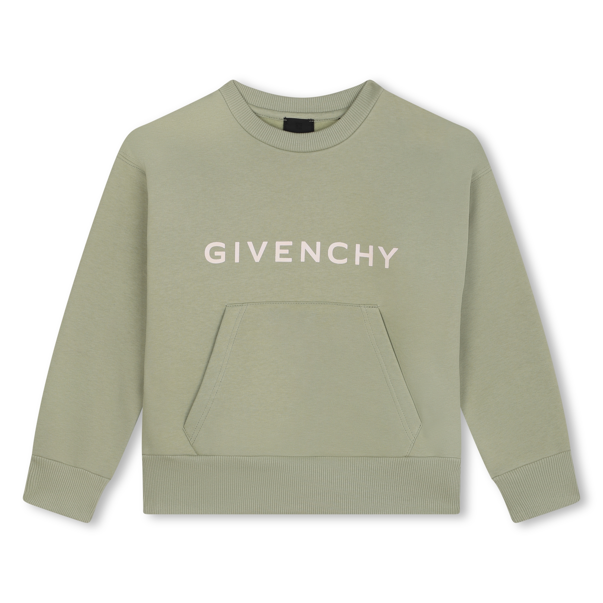 GIVENCHY Jersey sweatshirt with pocket girl green Kids around