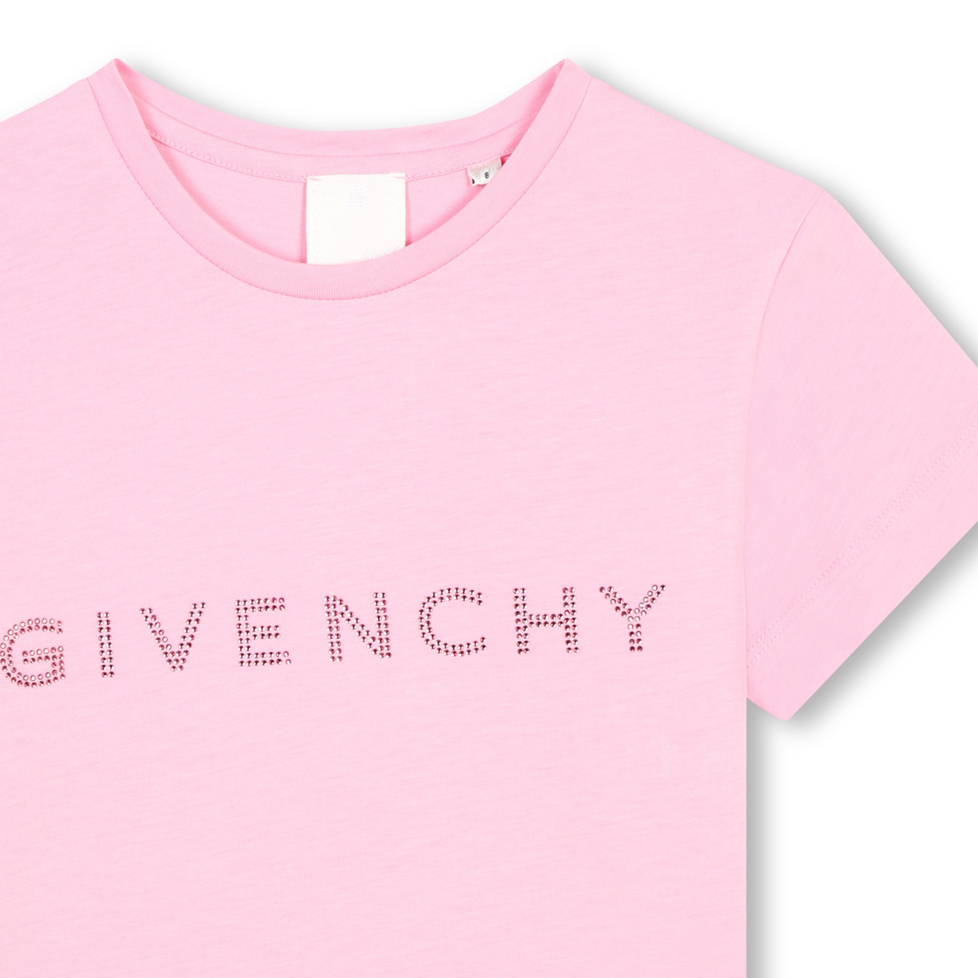 Cotton T-shirt with diamantés GIVENCHY for GIRL