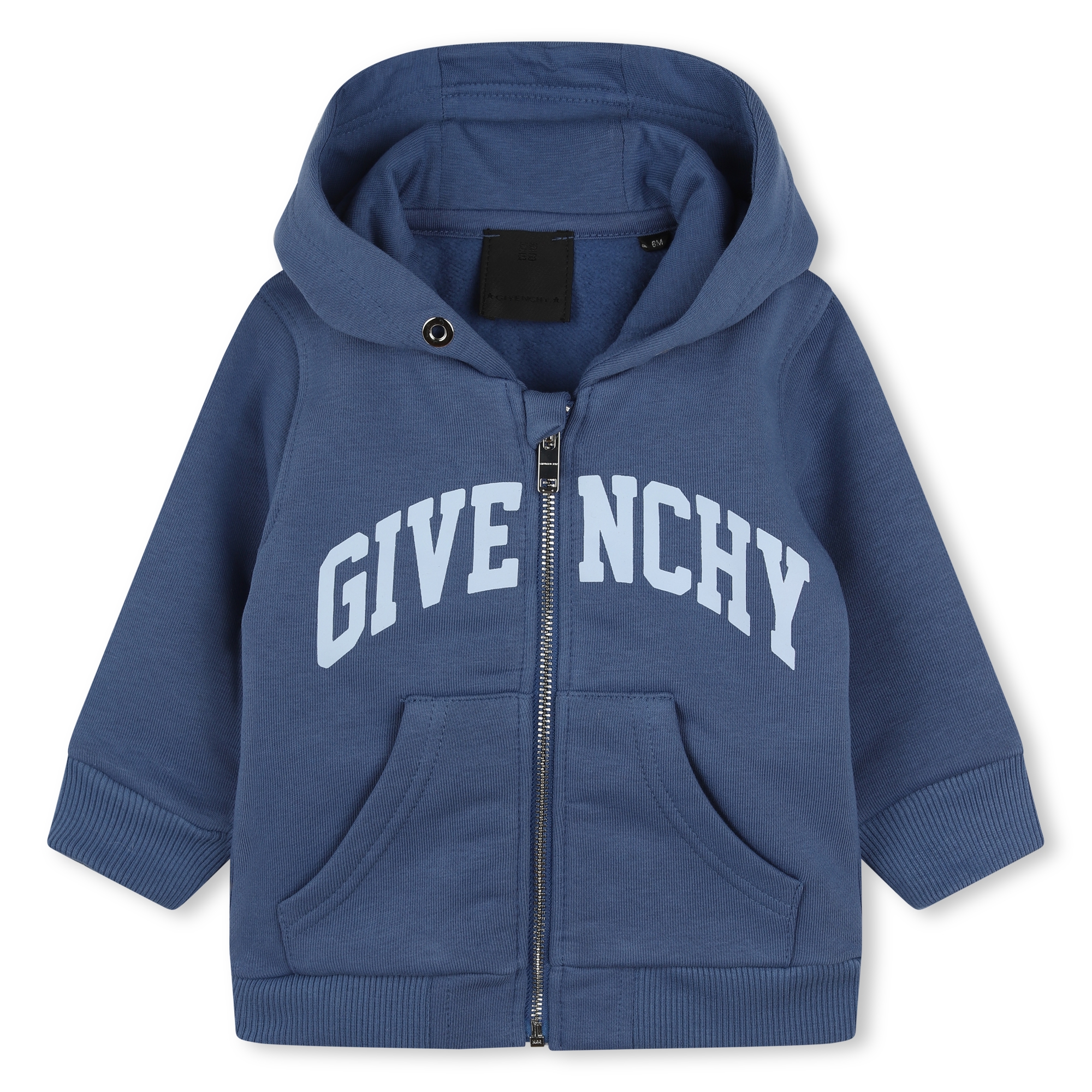 GIVENCHY Hooded fleece cardigan baby blue Kids around