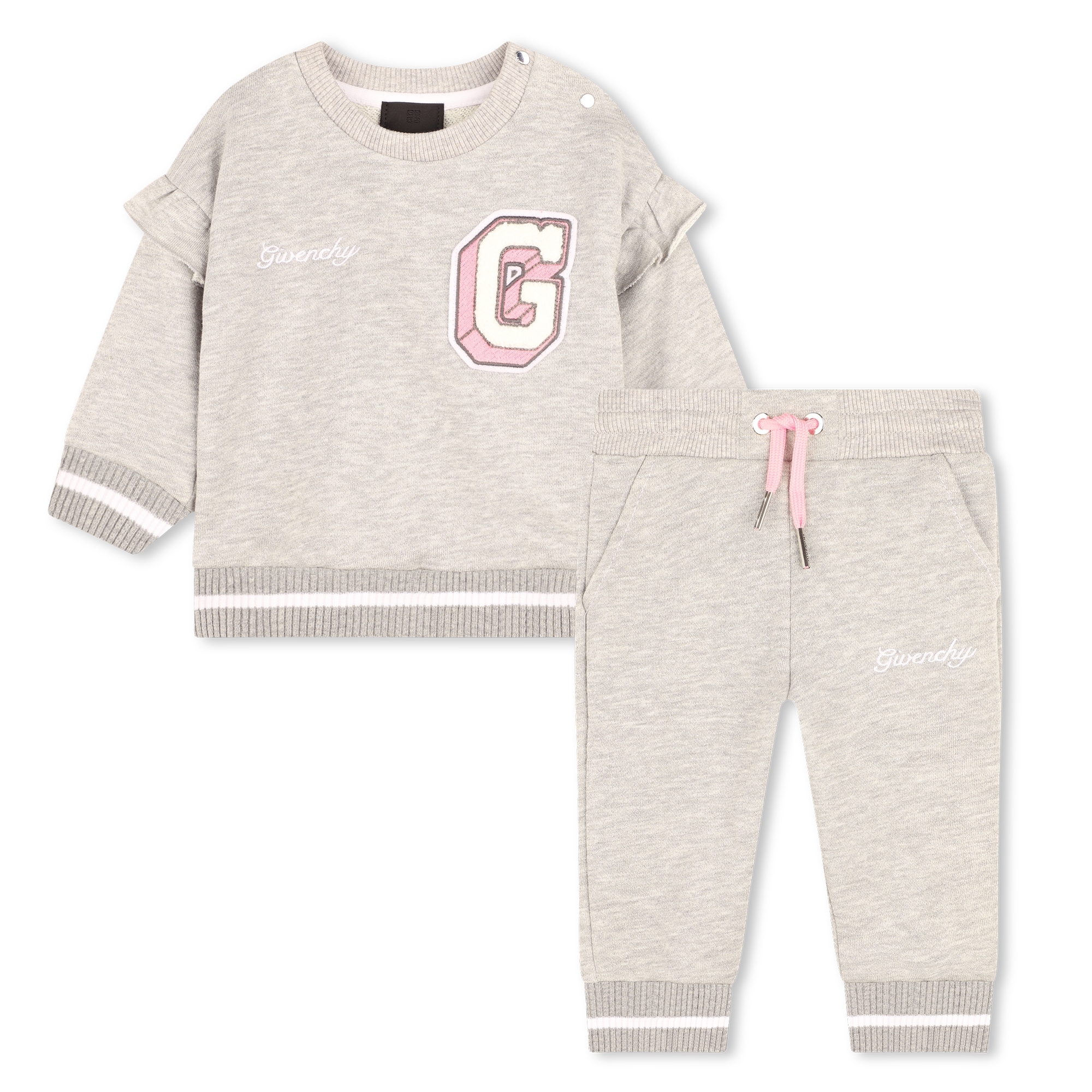 GIVENCHY Tracksuit set baby silver Kids around