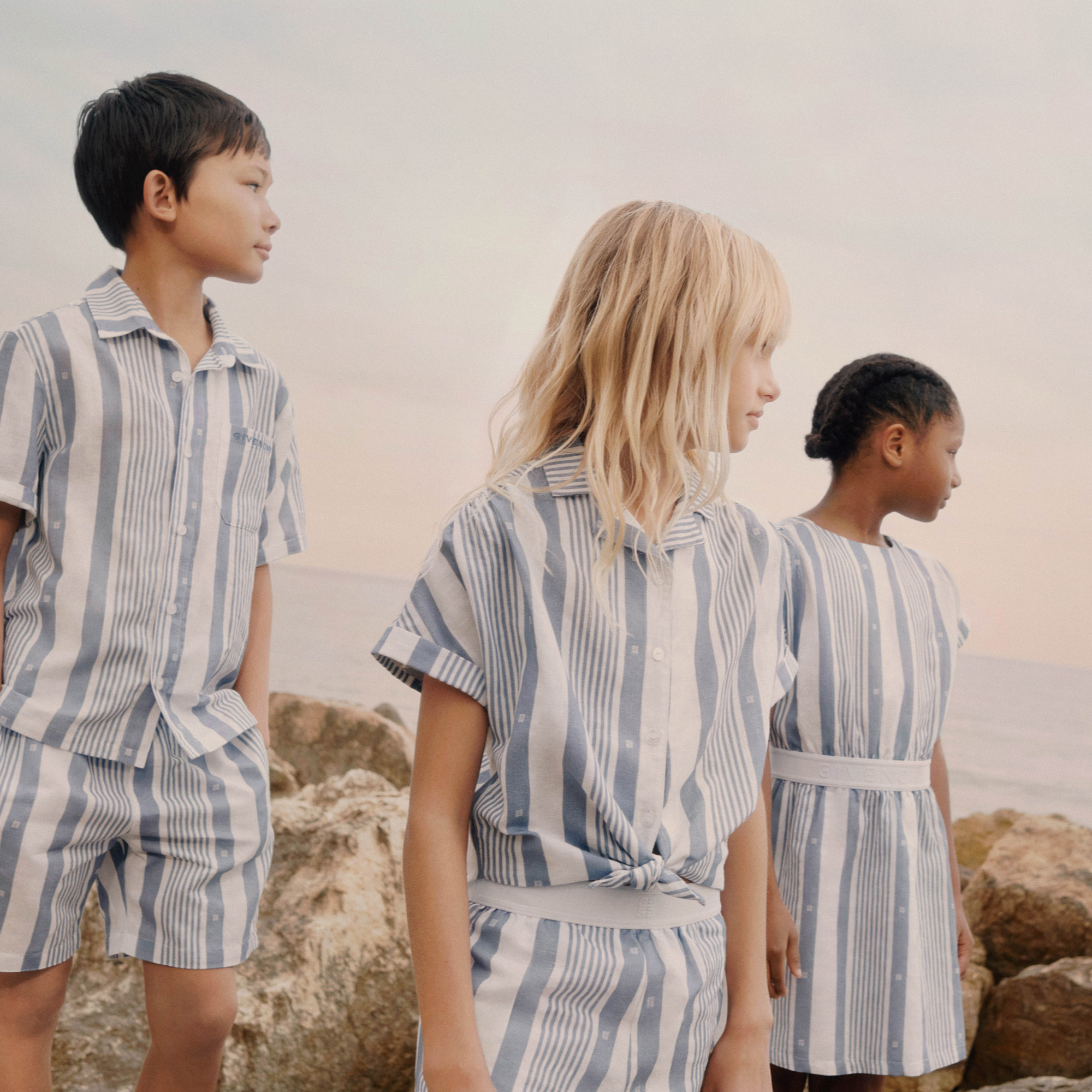 Linen blend shirt and shorts GIVENCHY for BOY