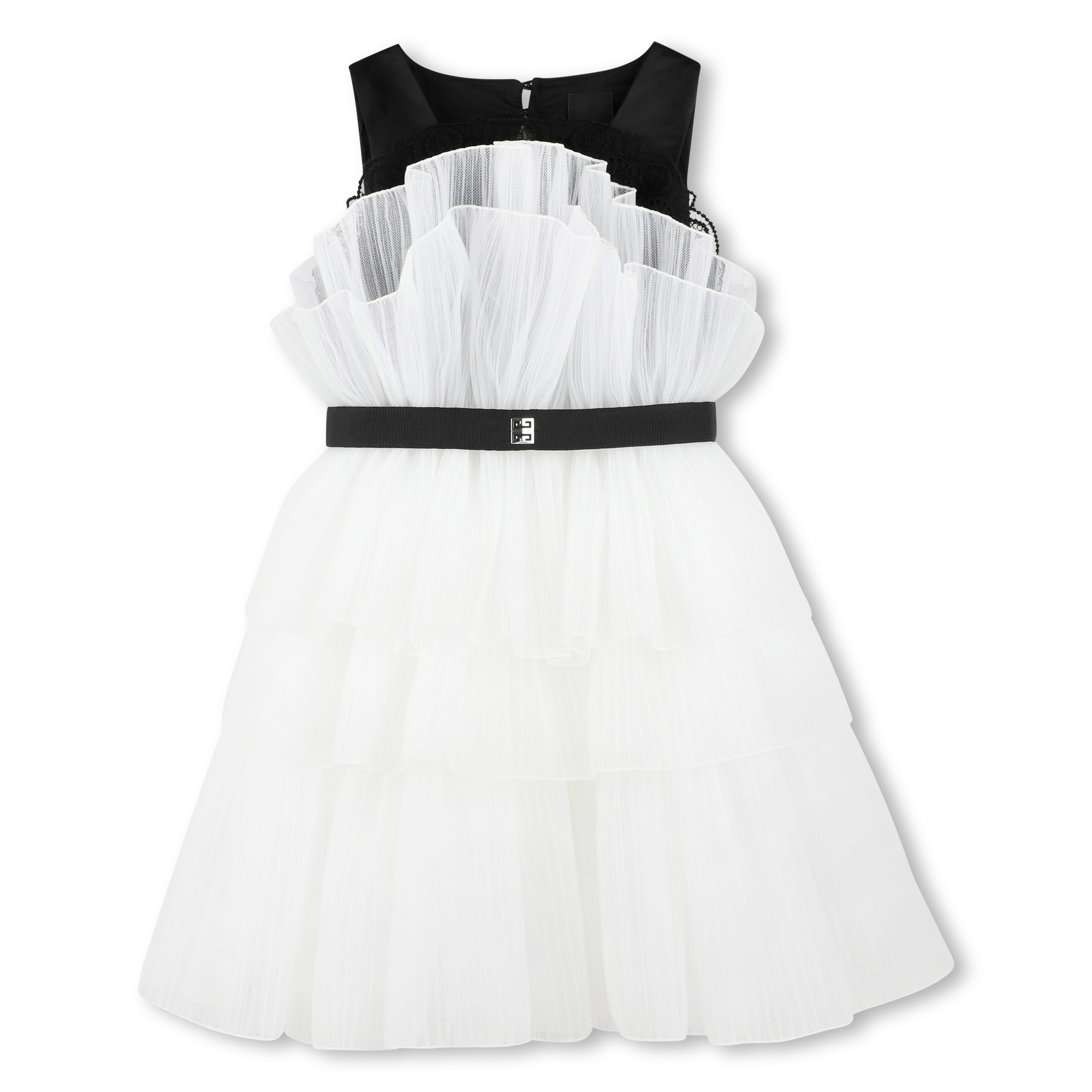 Frilled dress with trim GIVENCHY for GIRL