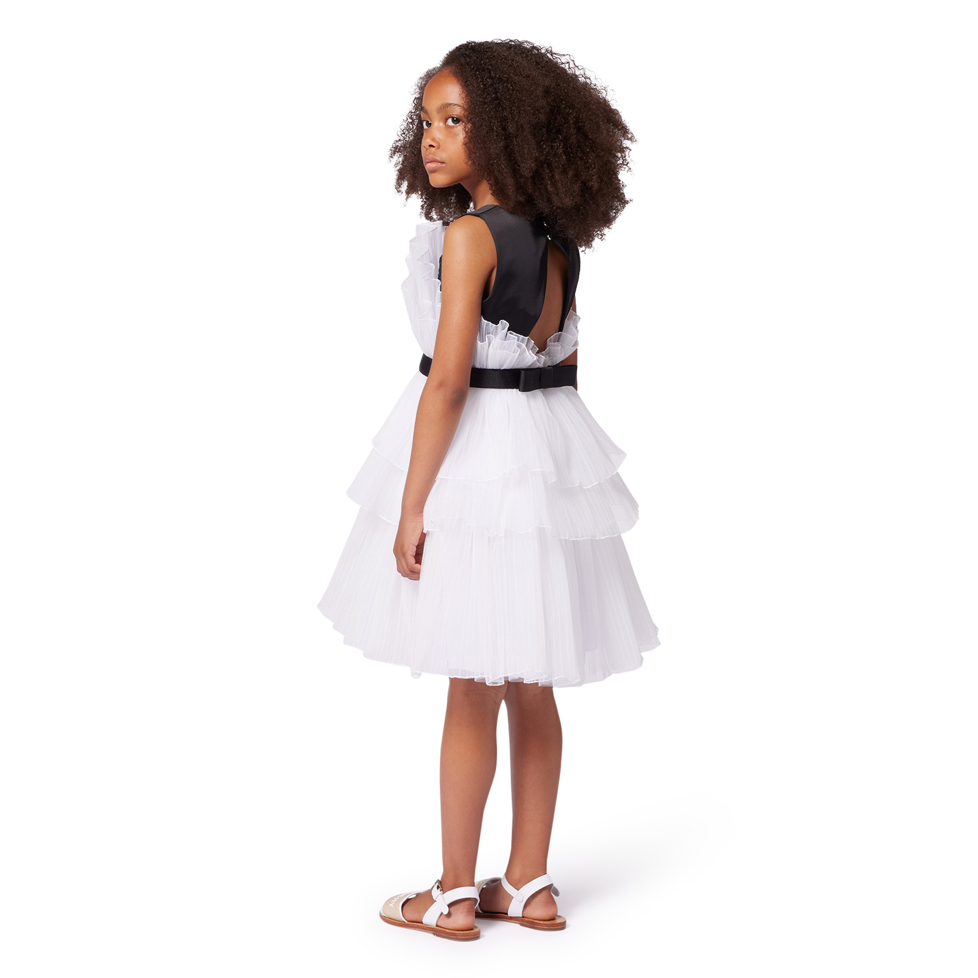 Frilled dress with trim GIVENCHY for GIRL