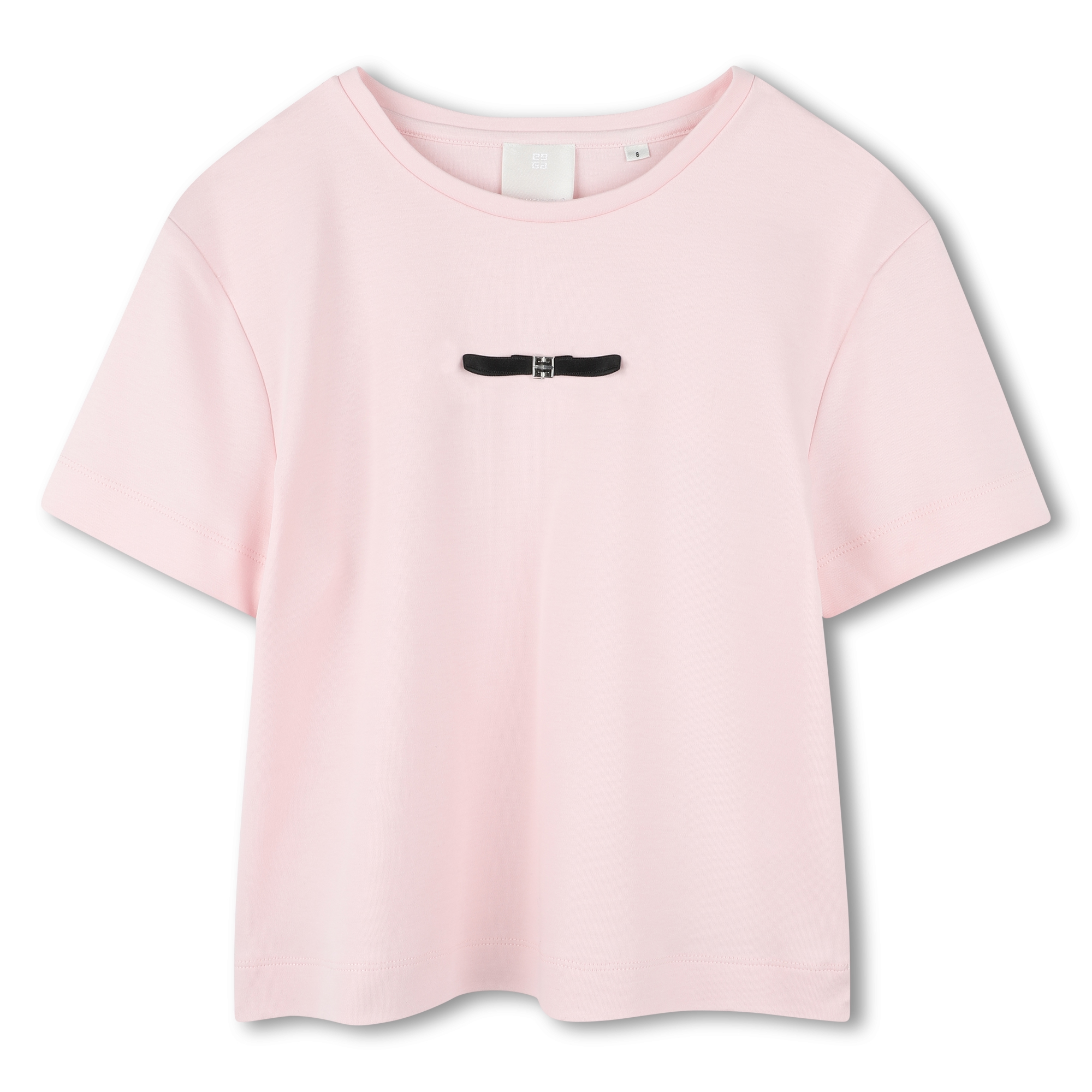 T-shirt coton à noeud en satin GIVENCHY pour FILLE