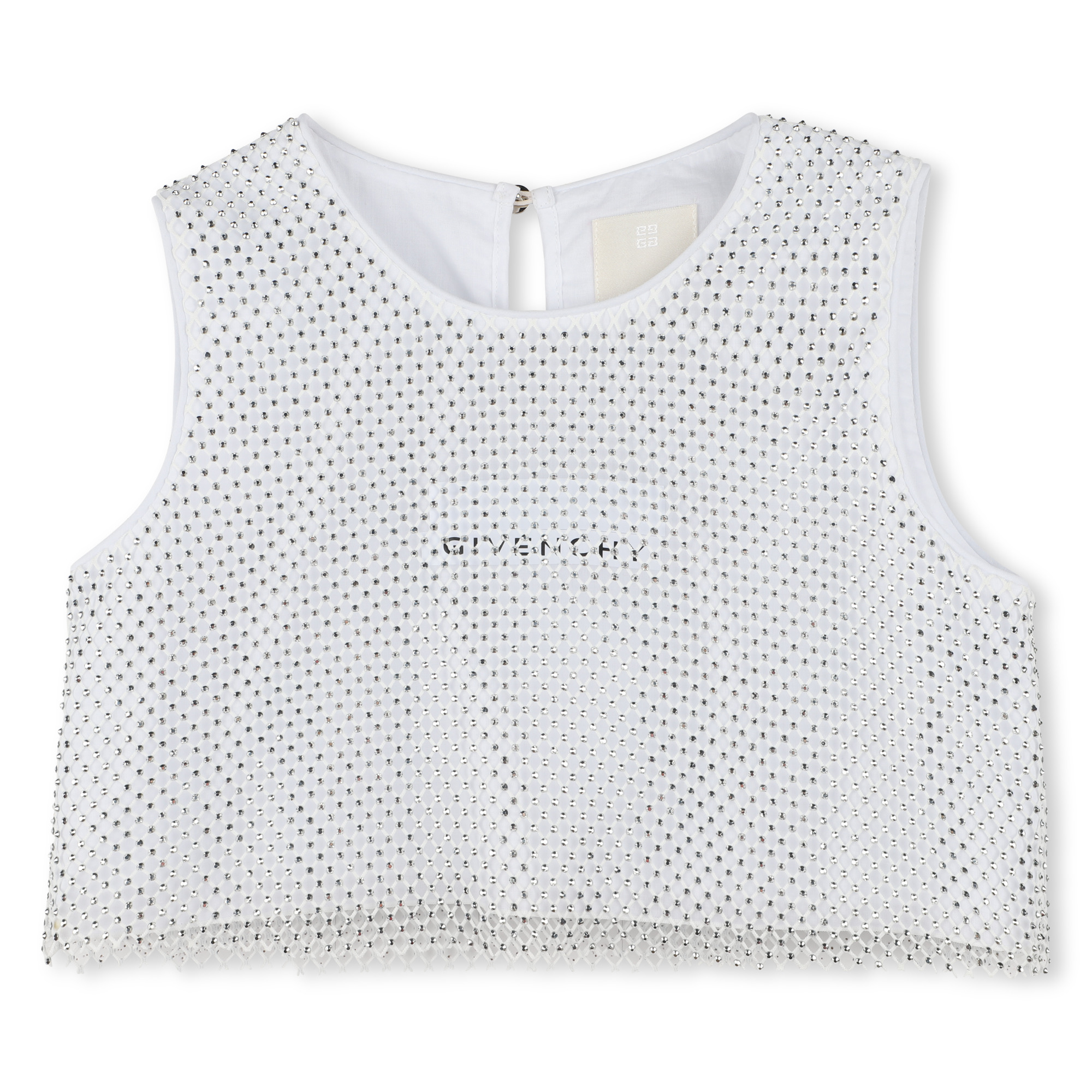 Blouse en maille ajourée avec strass GIVENCHY pour FILLE