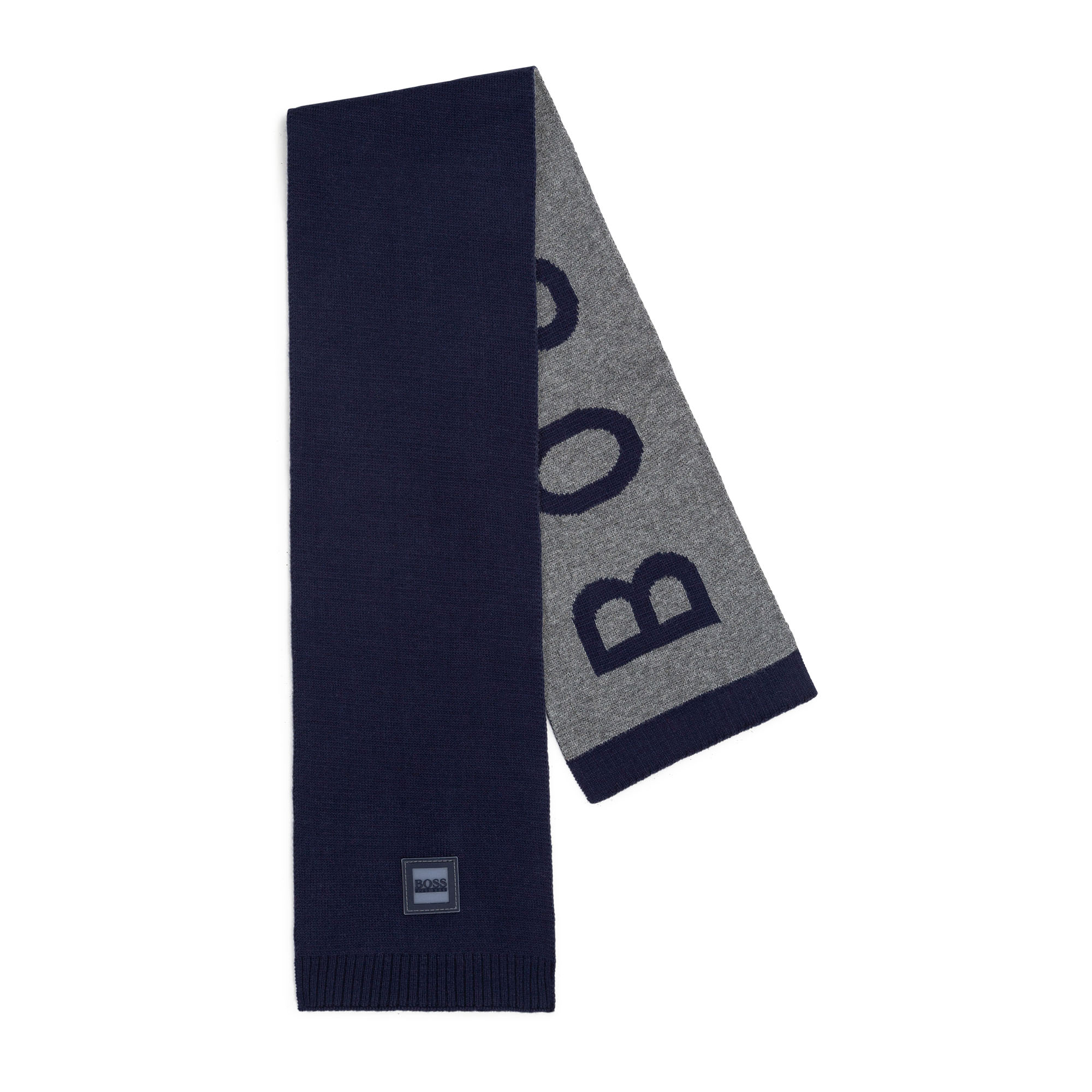 BOSS Écharpe bicolore tricot coton GARCON T1 Bleu