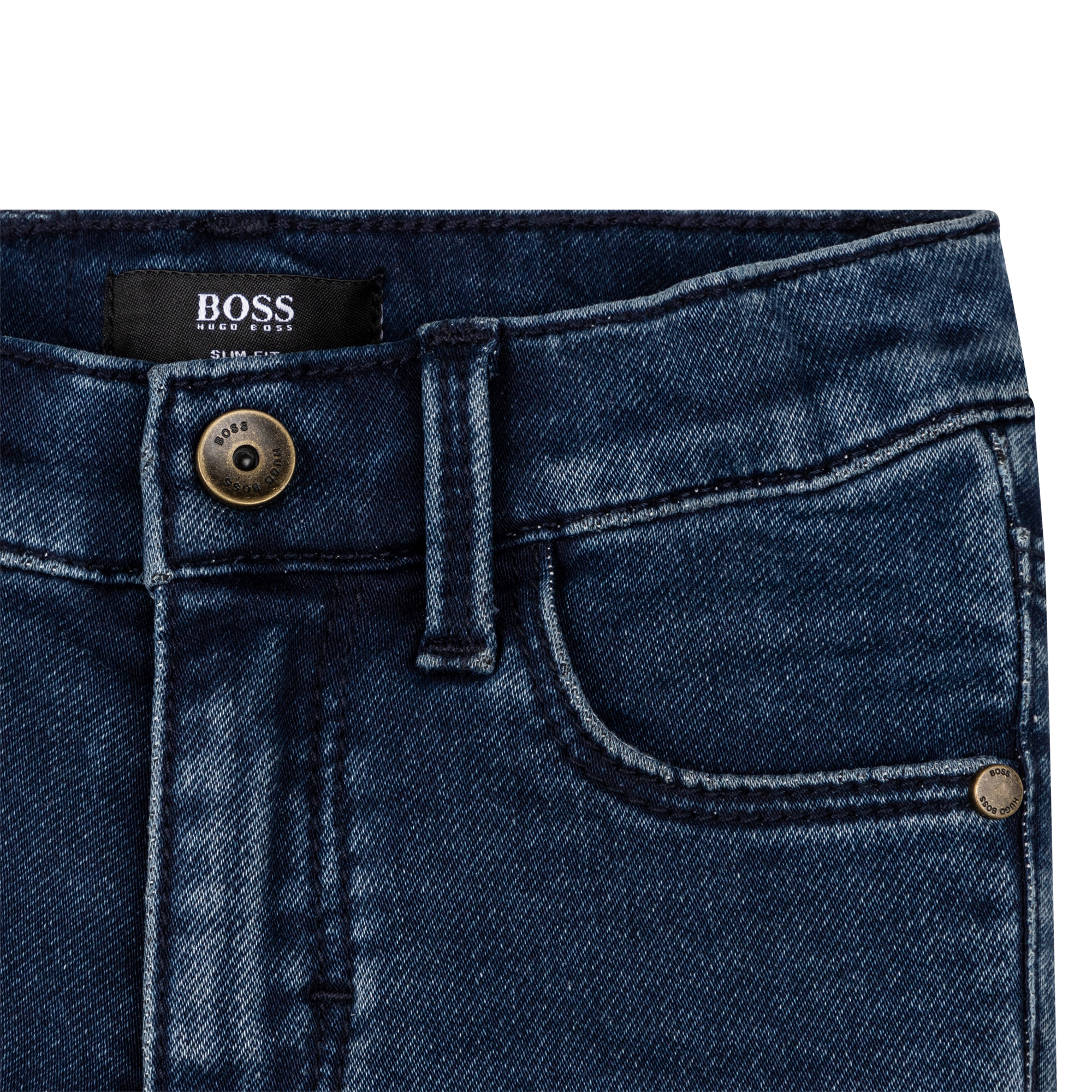Fleece-effect straight-leg jeans BOSS for BOY