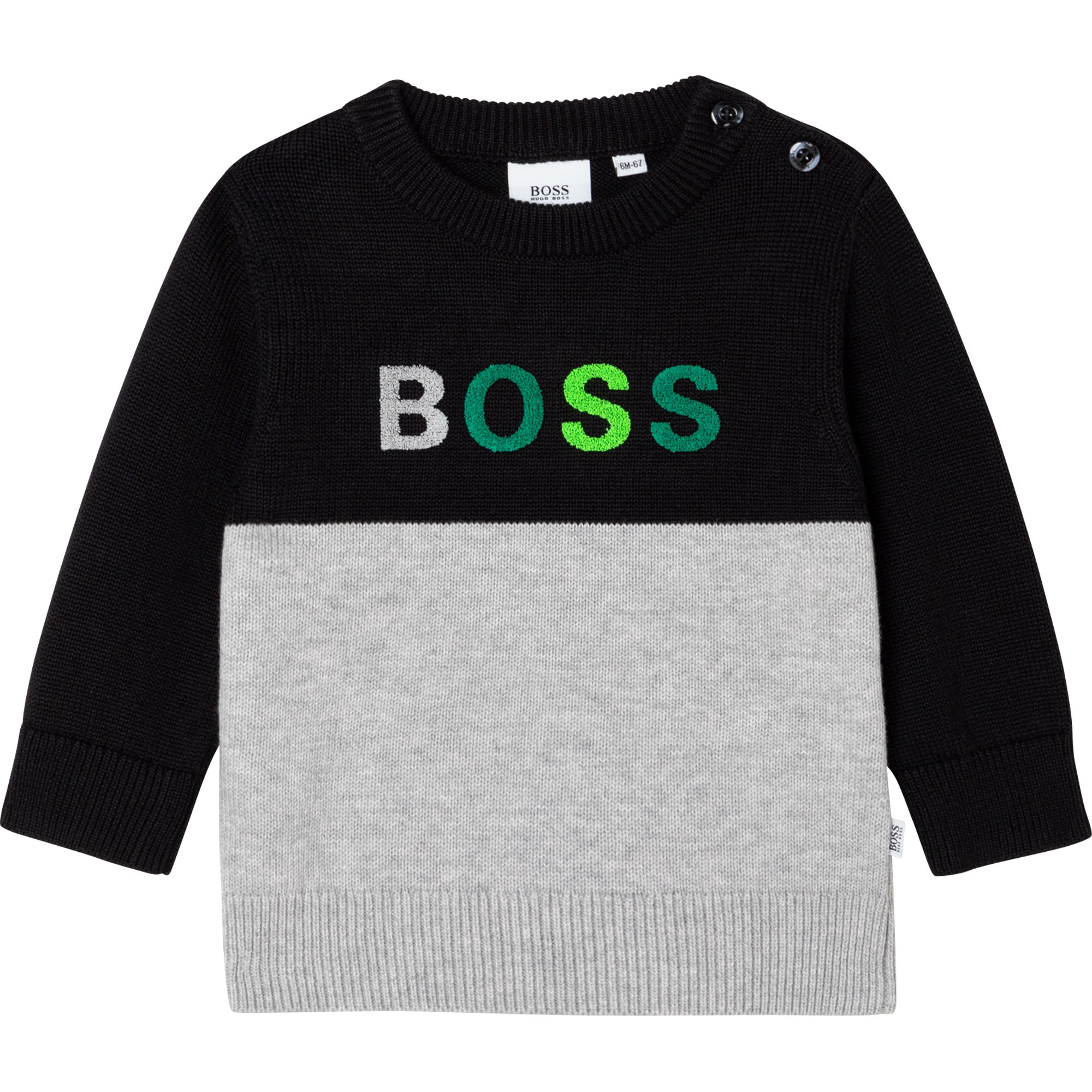 Combed cotton knit sweater BOSS for BOY
