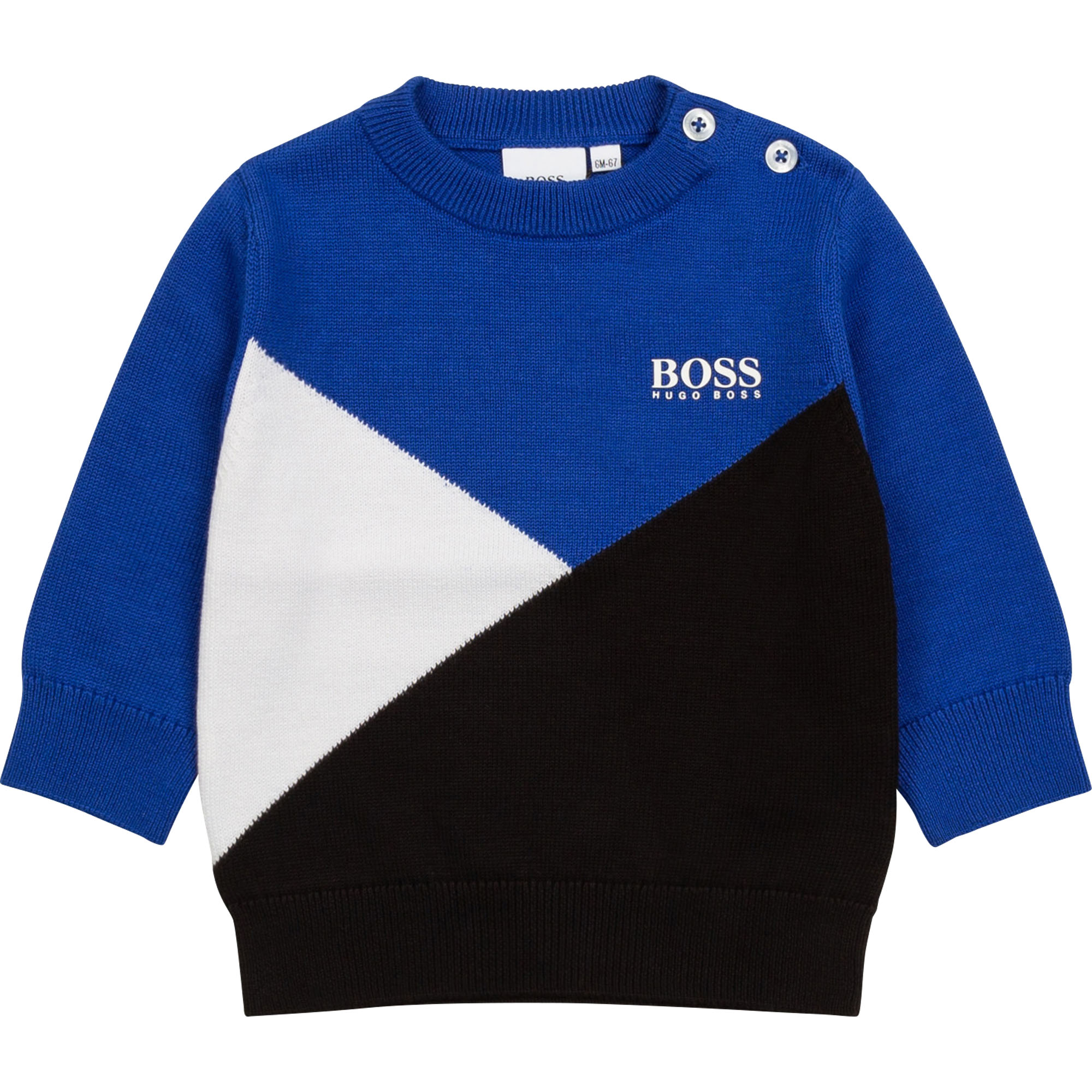 Combed cotton knit sweater BOSS for BOY