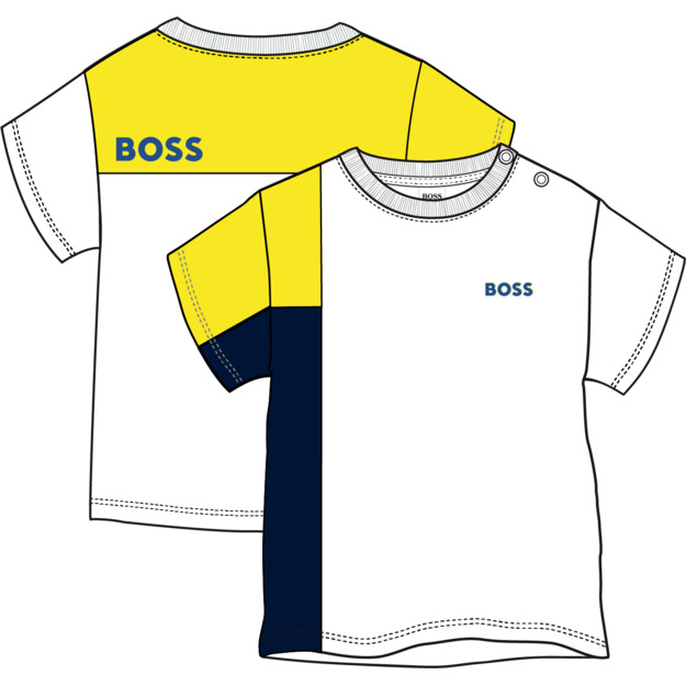 T-shirt with panels BOSS for BOY