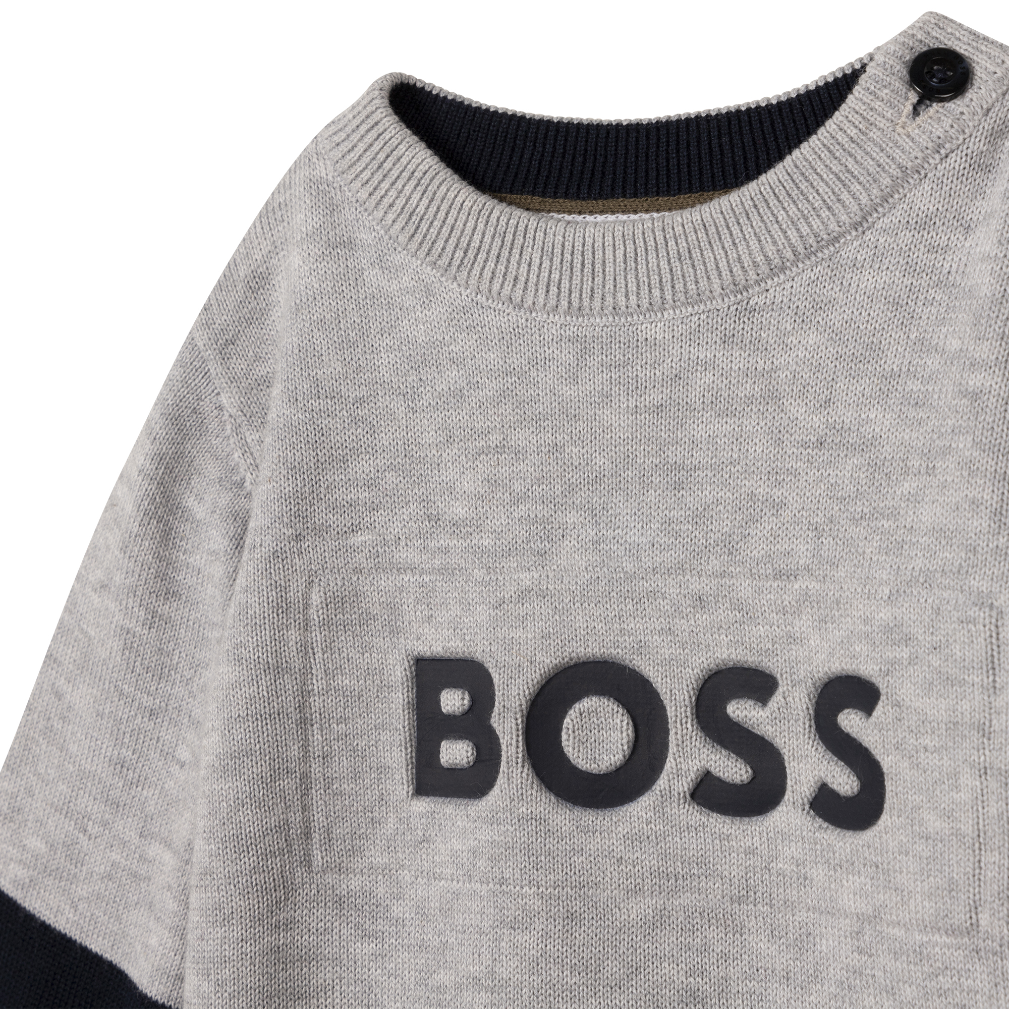 Brushed cotton knit jumper BOSS for BOY