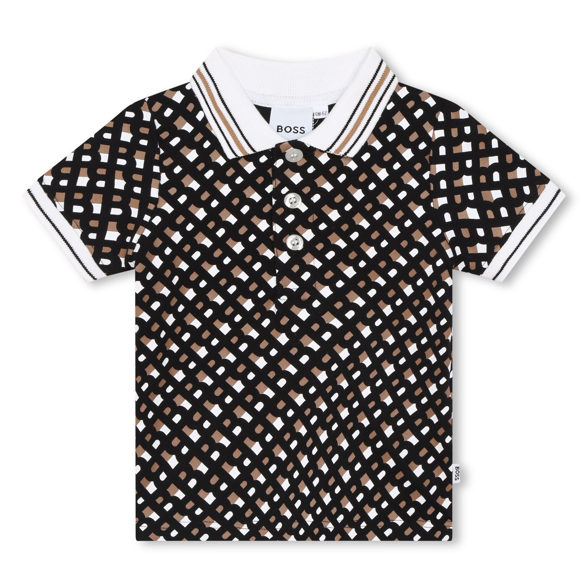 Short-sleeved printed polo BOSS for BOY
