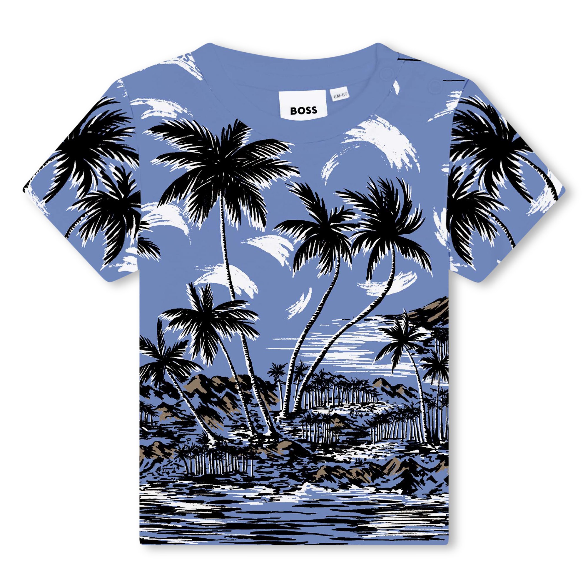 Palm tree print t-shirt BOSS for BOY
