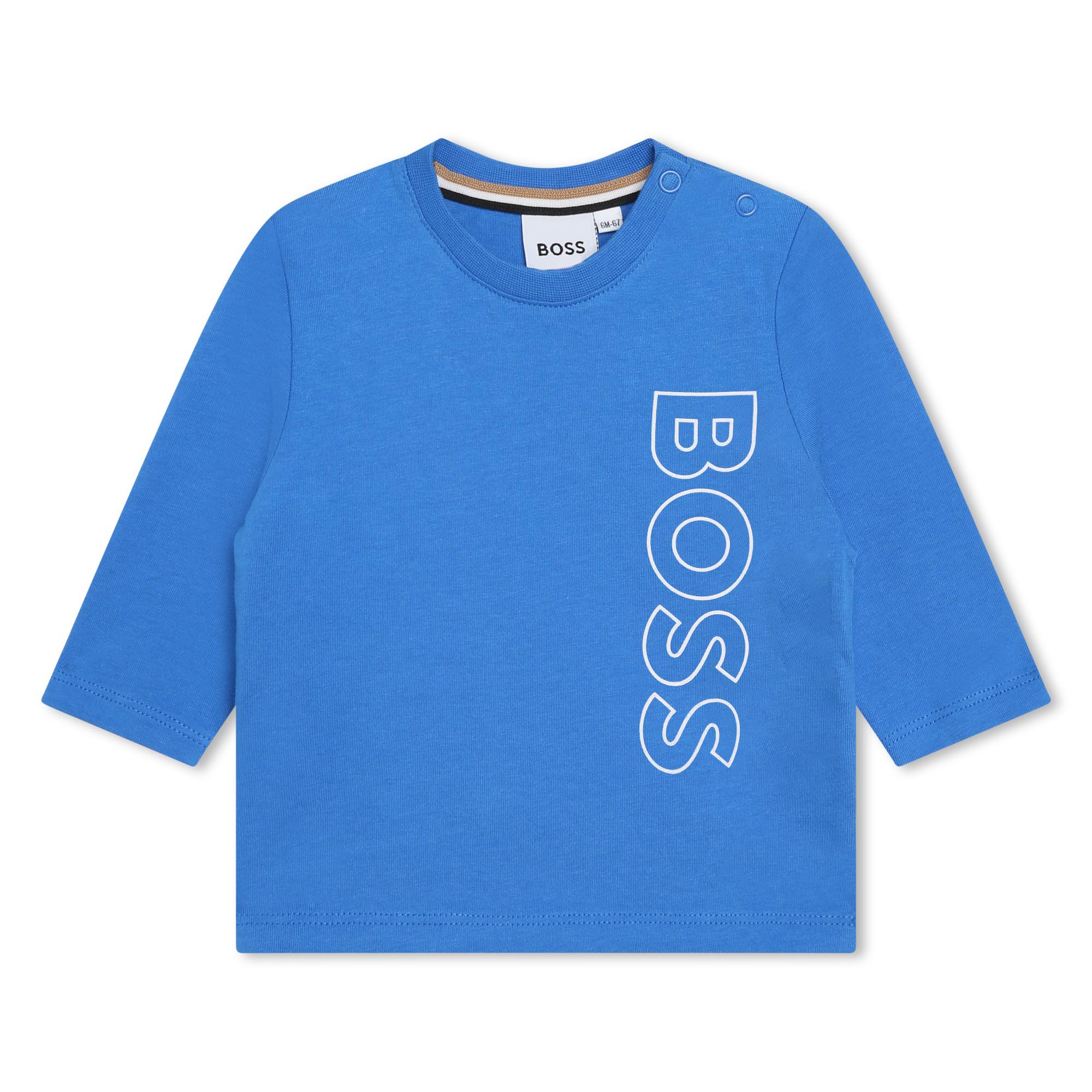 Katoenen t-shirt met logo BOSS Voor