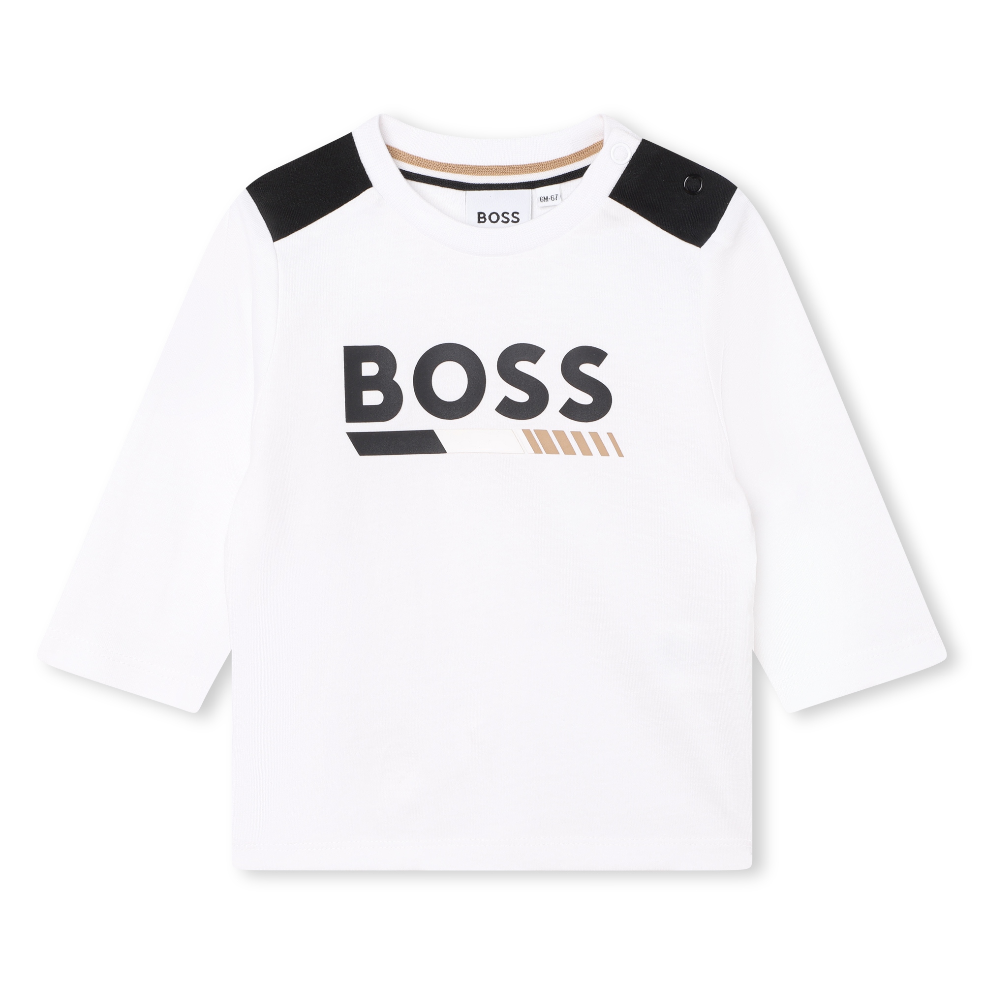 Cotton t-shirt with panels BOSS for BOY