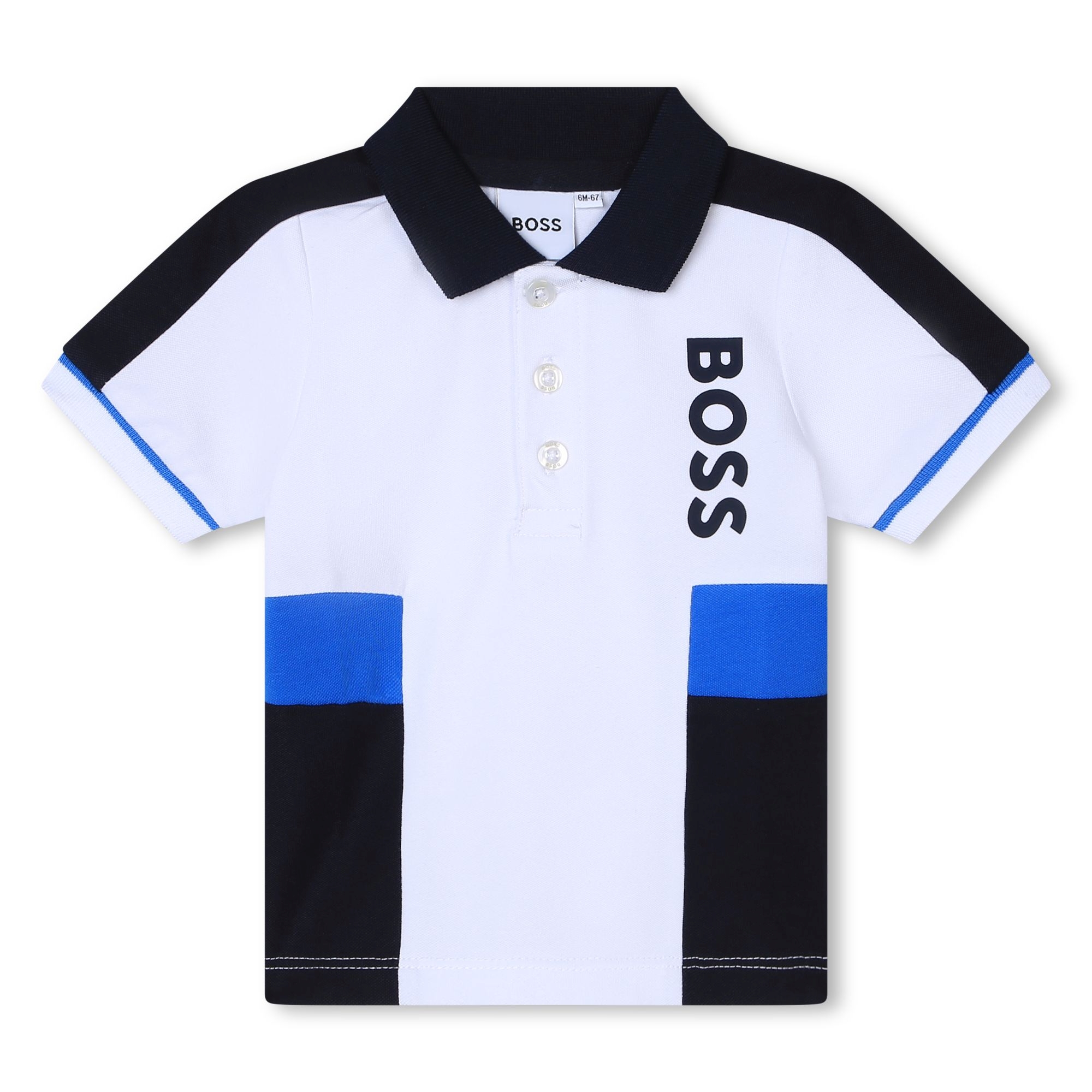 Cotton-blend piqué polo shirt BOSS for BOY