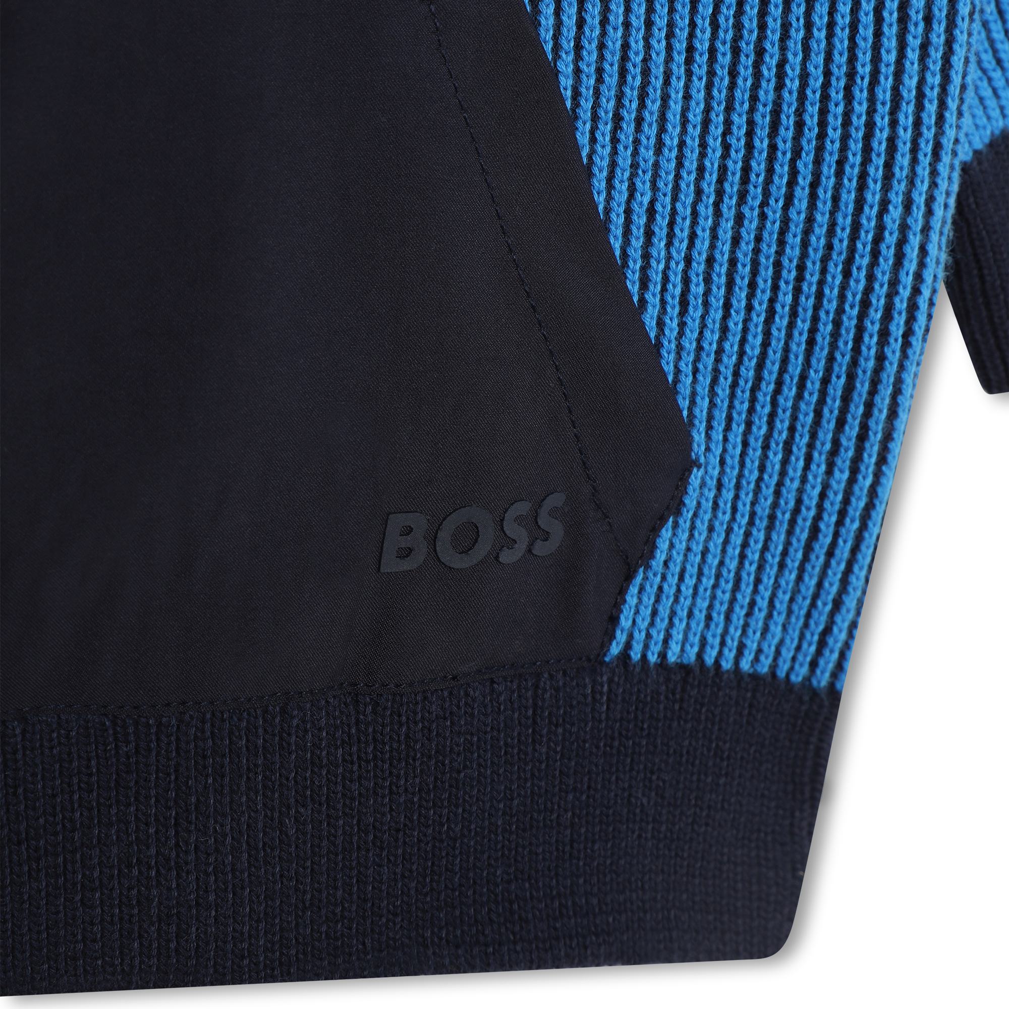 Tweekleurige katoenen trui BOSS Voor