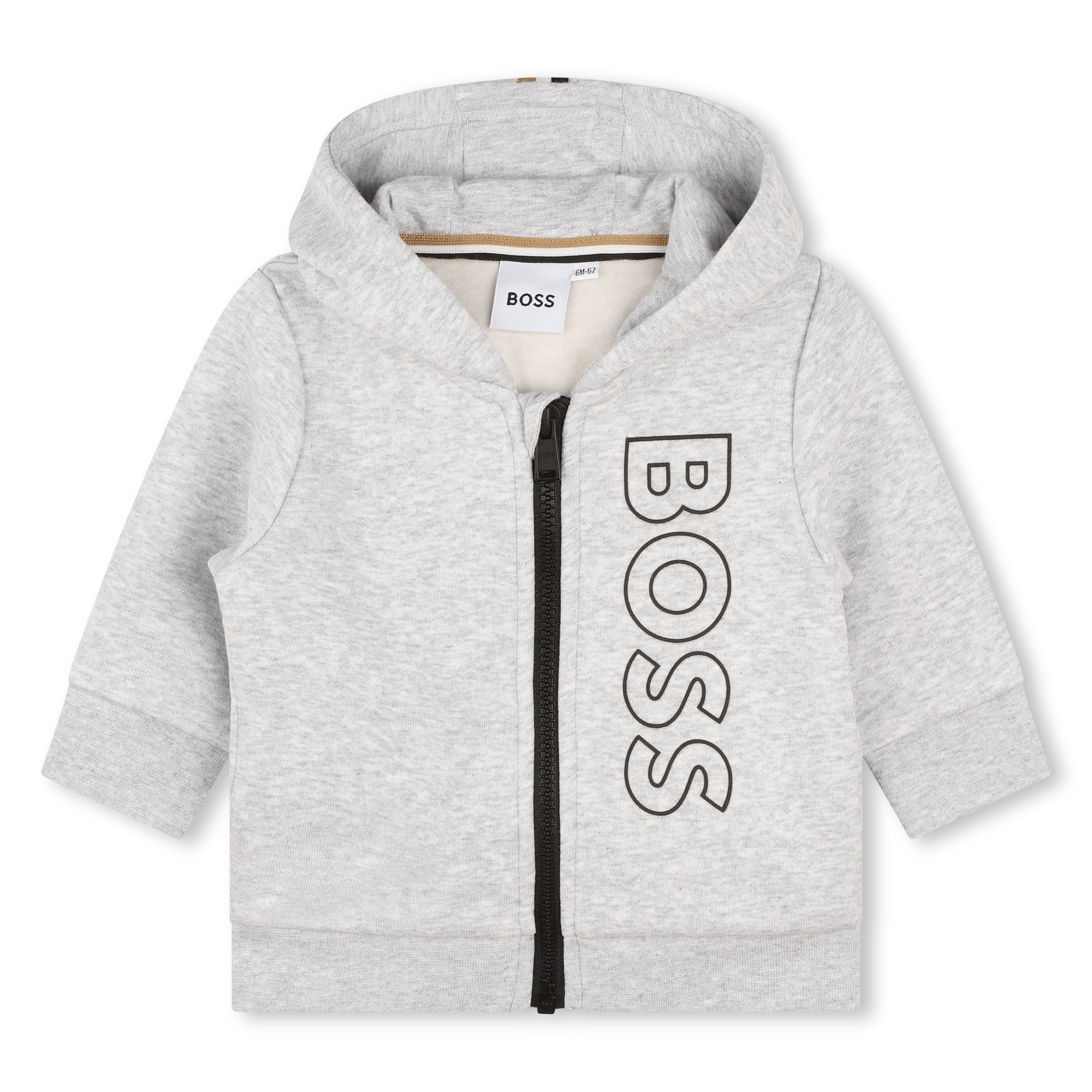 Fleece sweatshirt met rits BOSS Voor