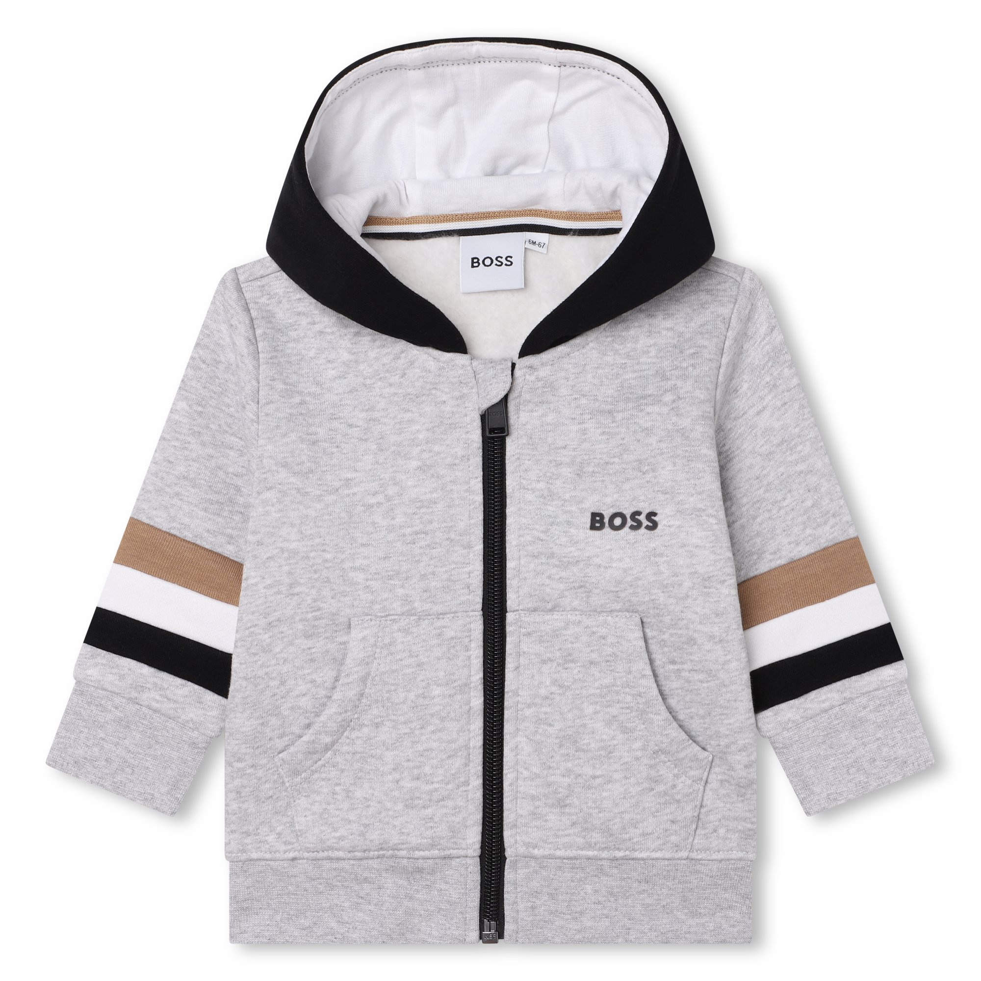 Fleece zip-up sweatshirt BOSS for BOY