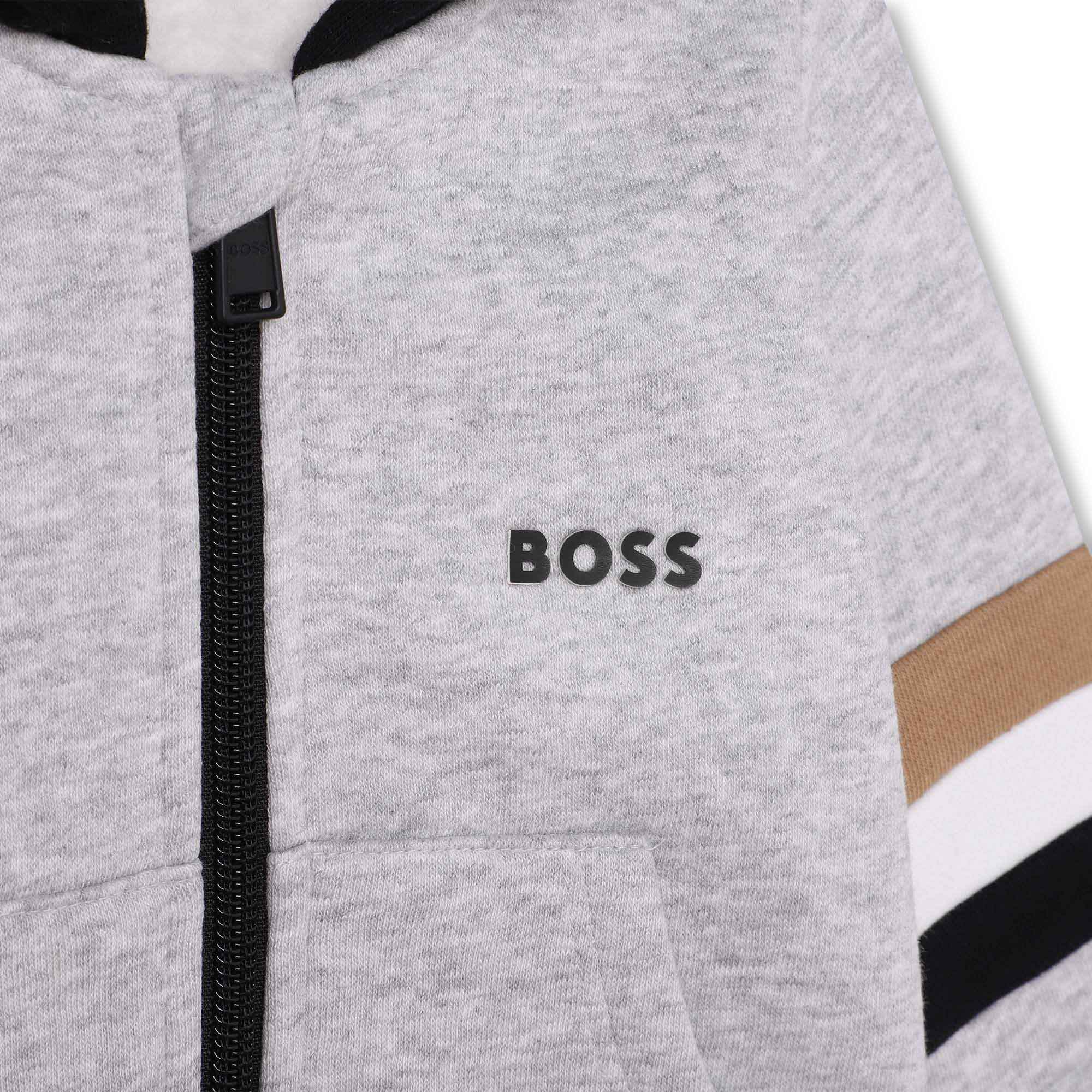 Fleece zip-up sweatshirt BOSS for BOY