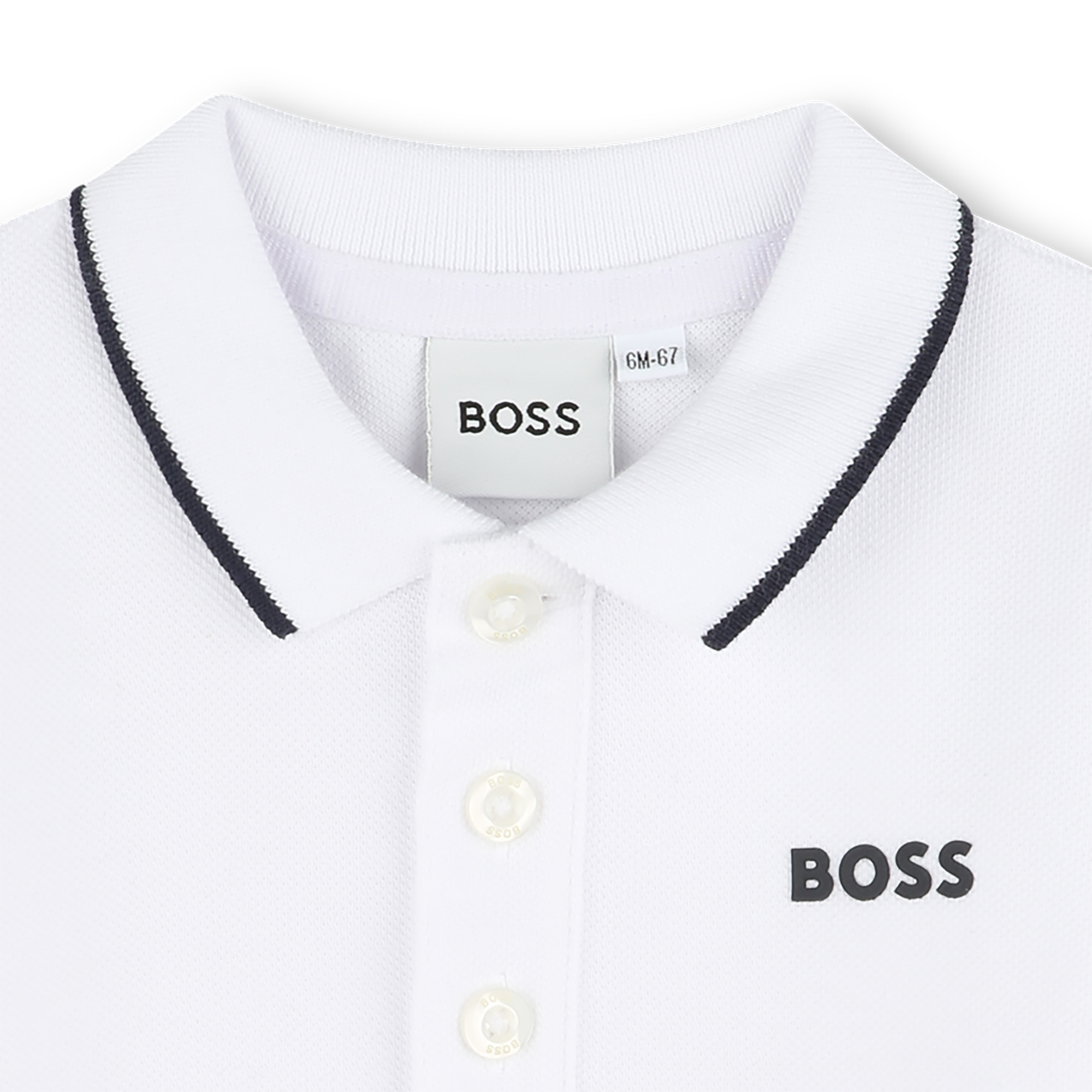 Short-sleeved cotton polo BOSS for BOY