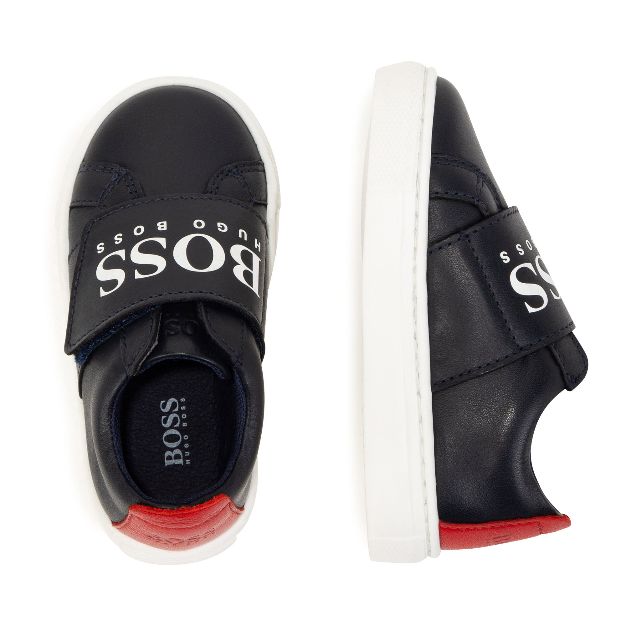 Low-top leather trainers BOSS for BOY