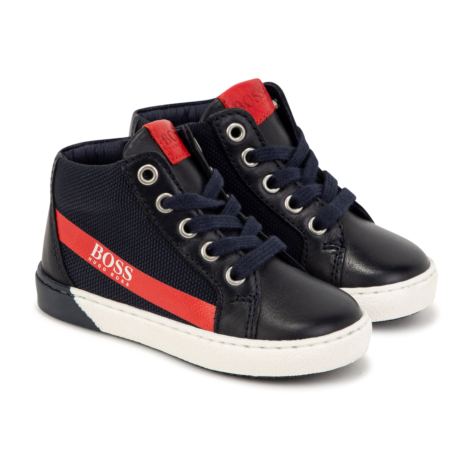 Leather high-top sneakers BOSS for BOY