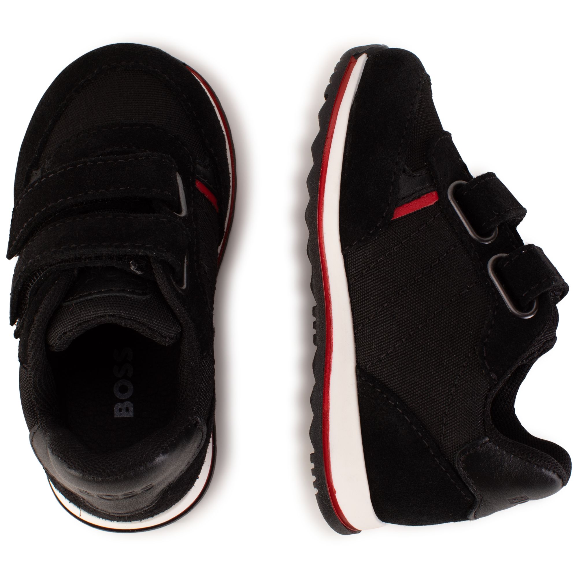 Leather Hook-and-Loop Sneakers BOSS for BOY