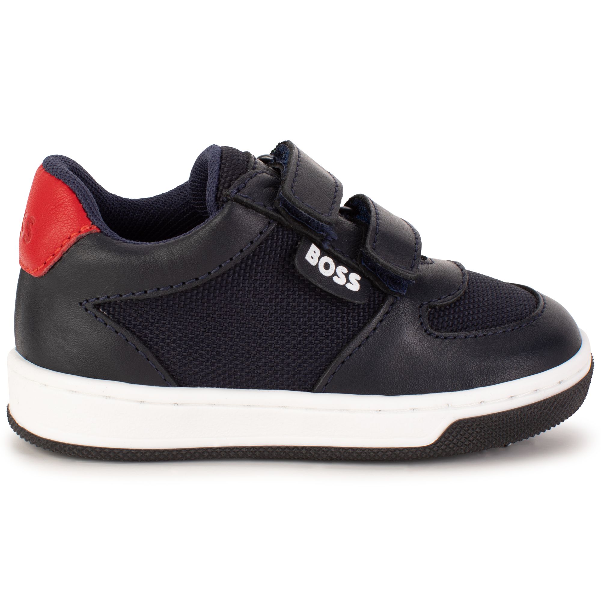 Leather Hook-and-Loop Sneakers BOSS for BOY