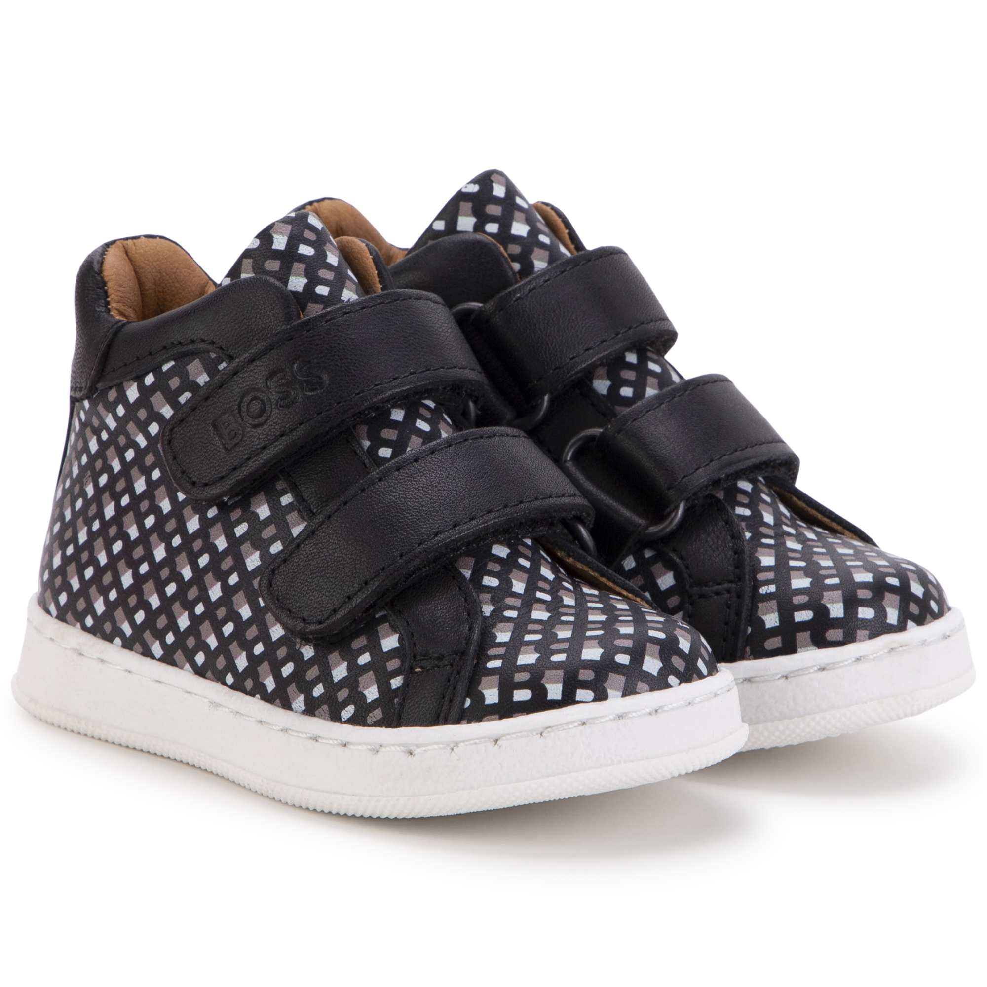 Leather Velcro Sneakers BOSS for BOY