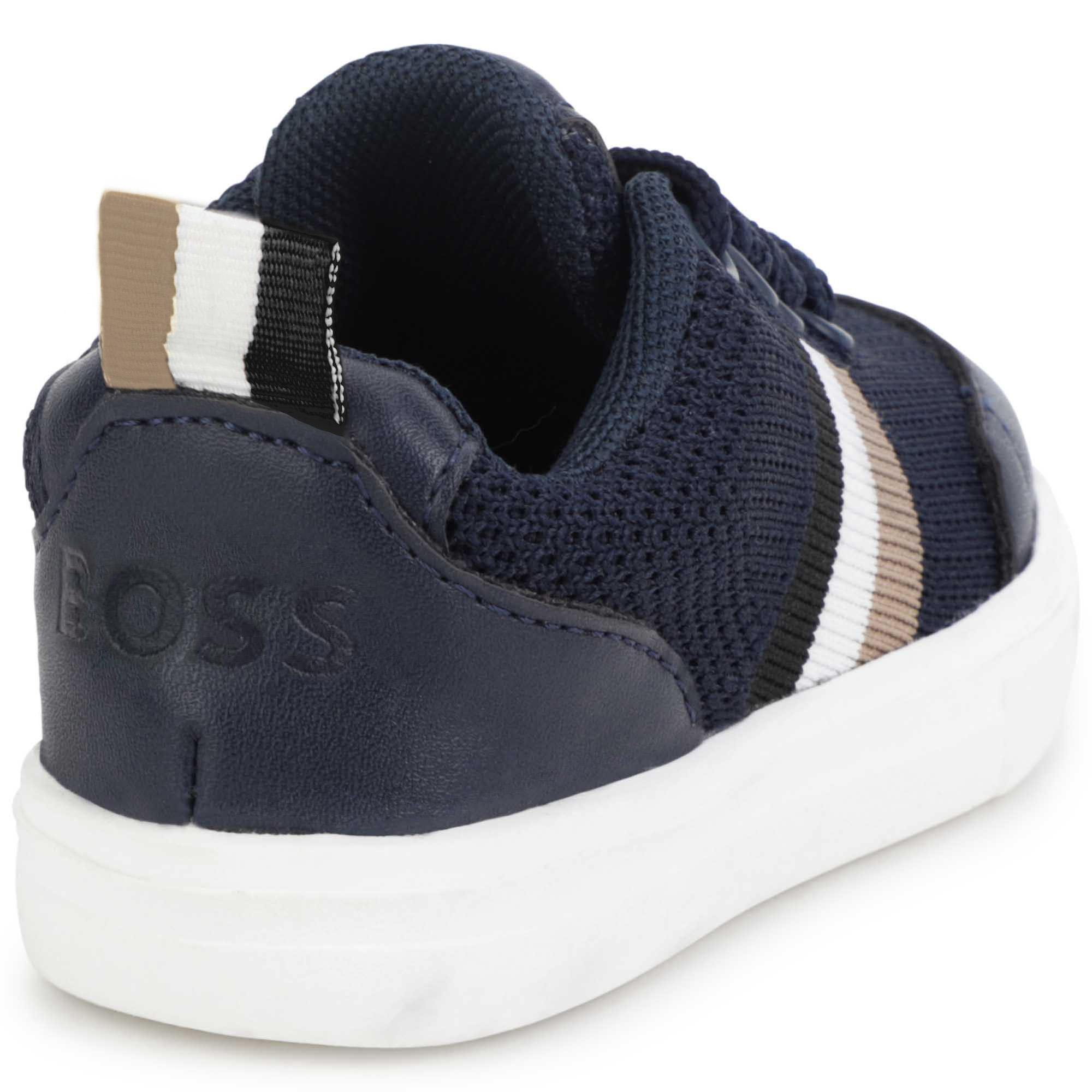 Dual-fabric lace-up trainers BOSS for BOY